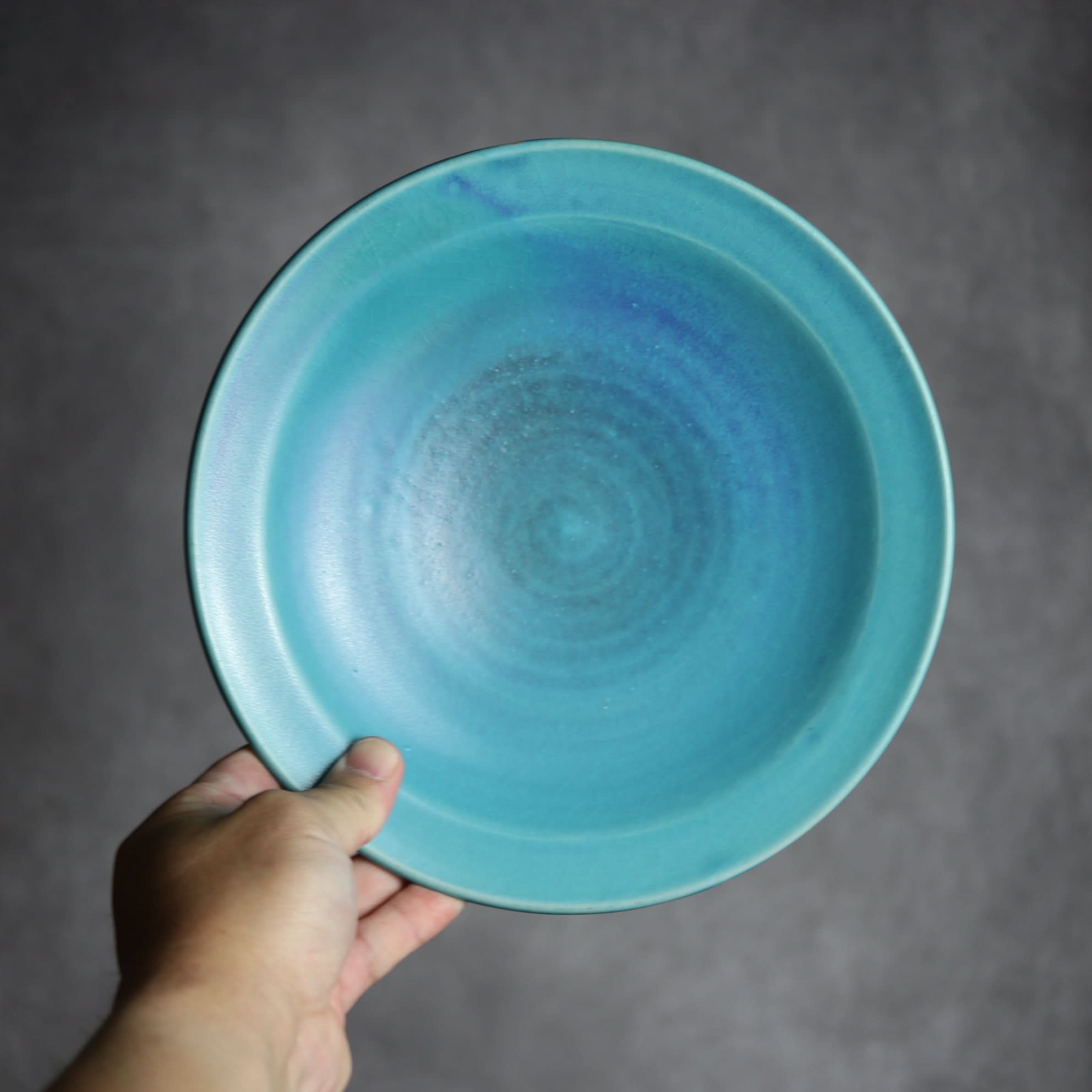7寸皿2 トルコブルー やちむん 陶器 仁陶器工房 陶器.