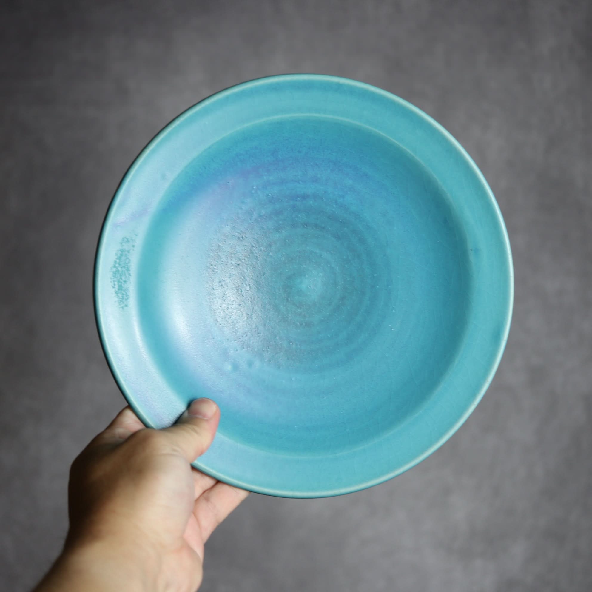 7寸皿2 トルコブルー やちむん 陶器 仁陶器工房 陶器.