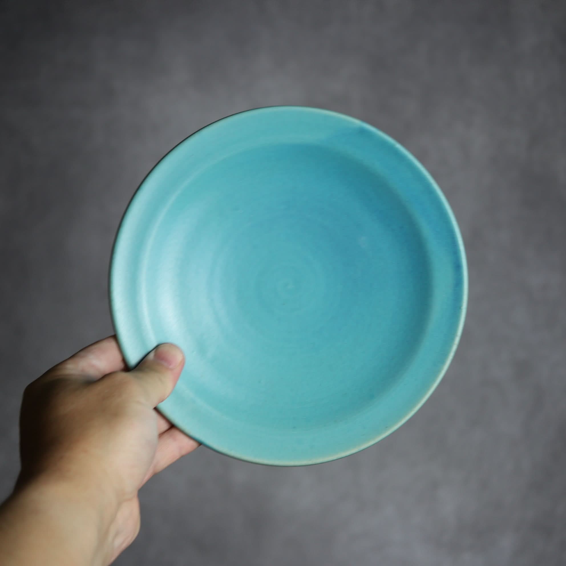 6寸皿1 トルコブルー やちむん 陶器 仁陶器工房 陶器.