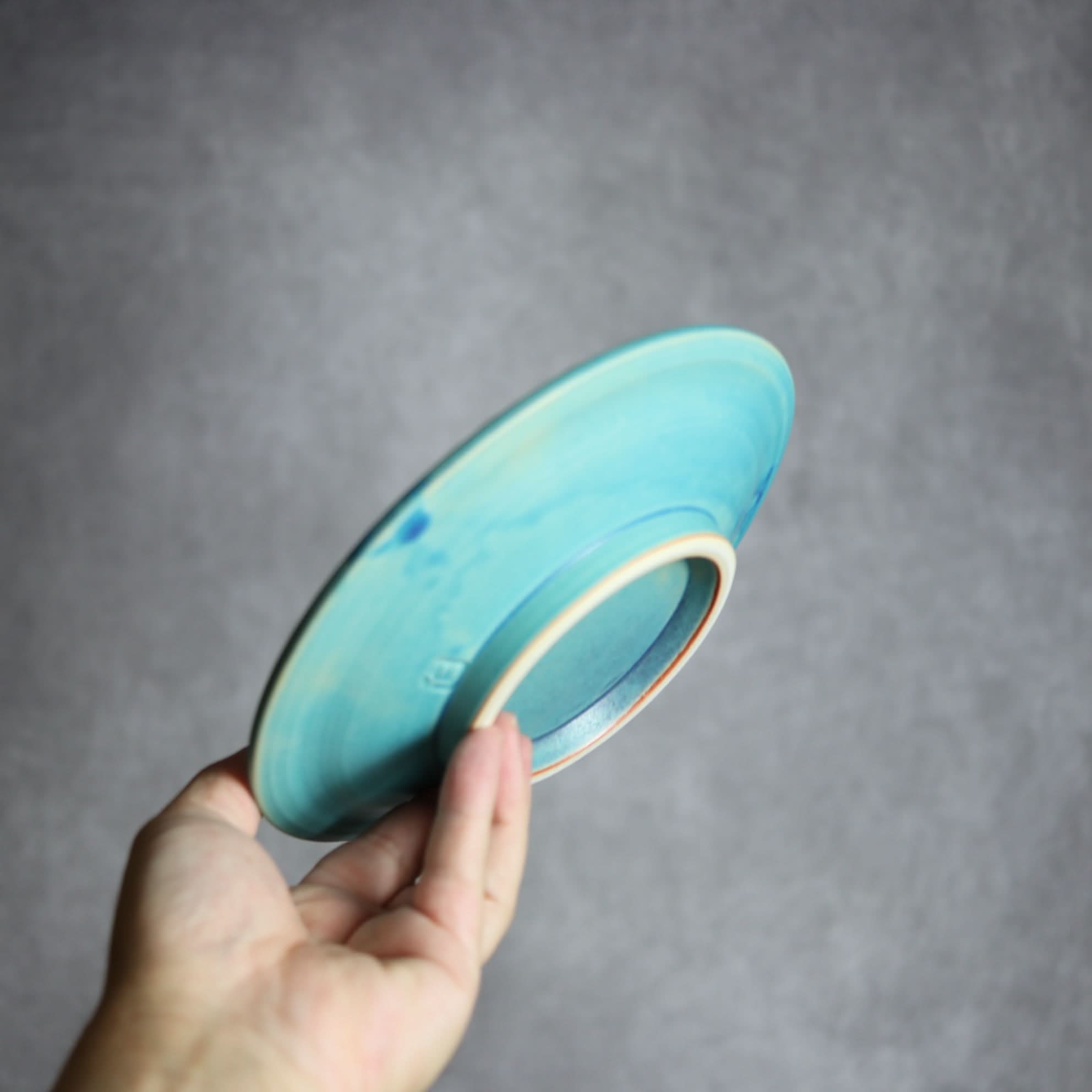 6寸皿1 トルコブルー やちむん 陶器 仁陶器工房 陶器.