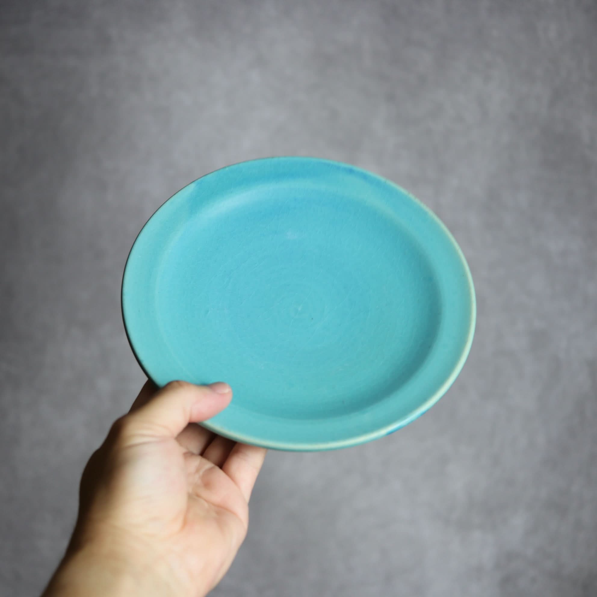 6寸皿1 トルコブルー やちむん 陶器 仁陶器工房 陶器.