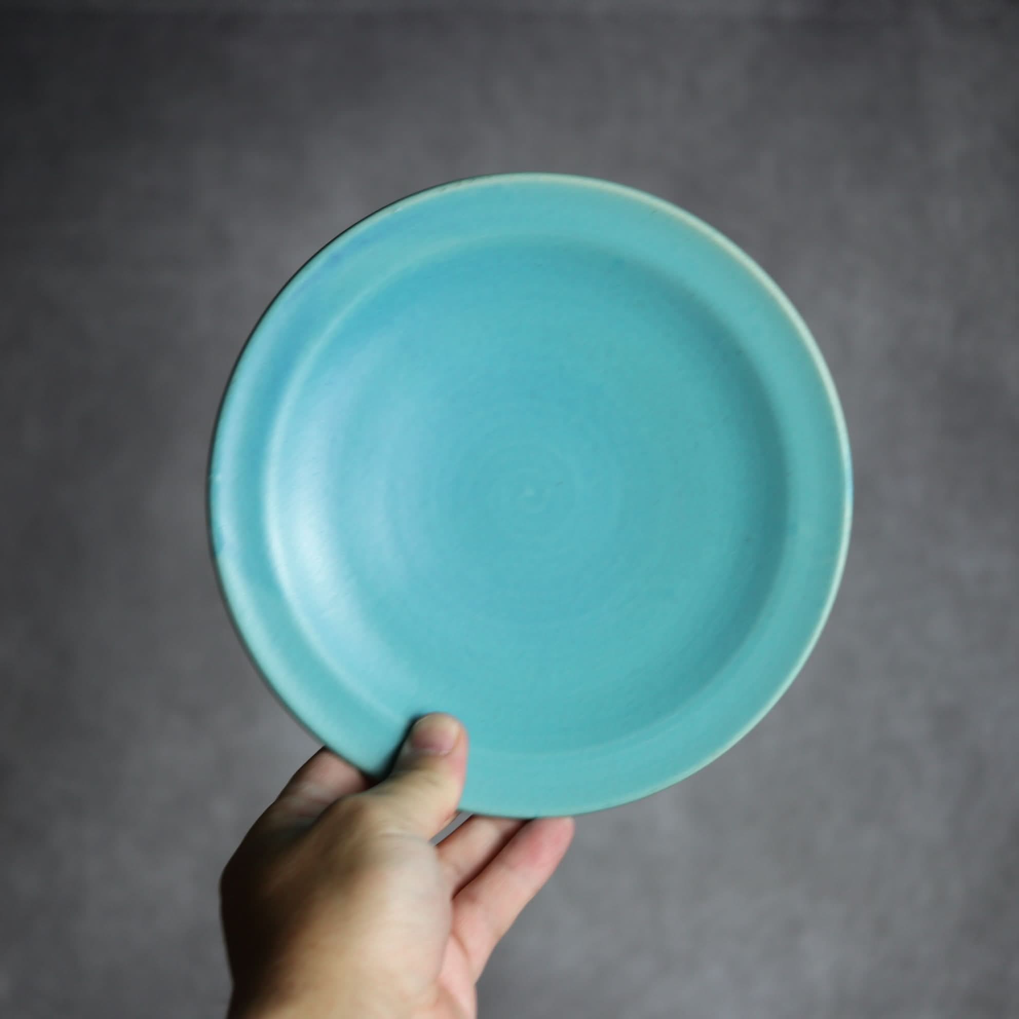 6寸皿1 トルコブルー やちむん 陶器 仁陶器工房 陶器.