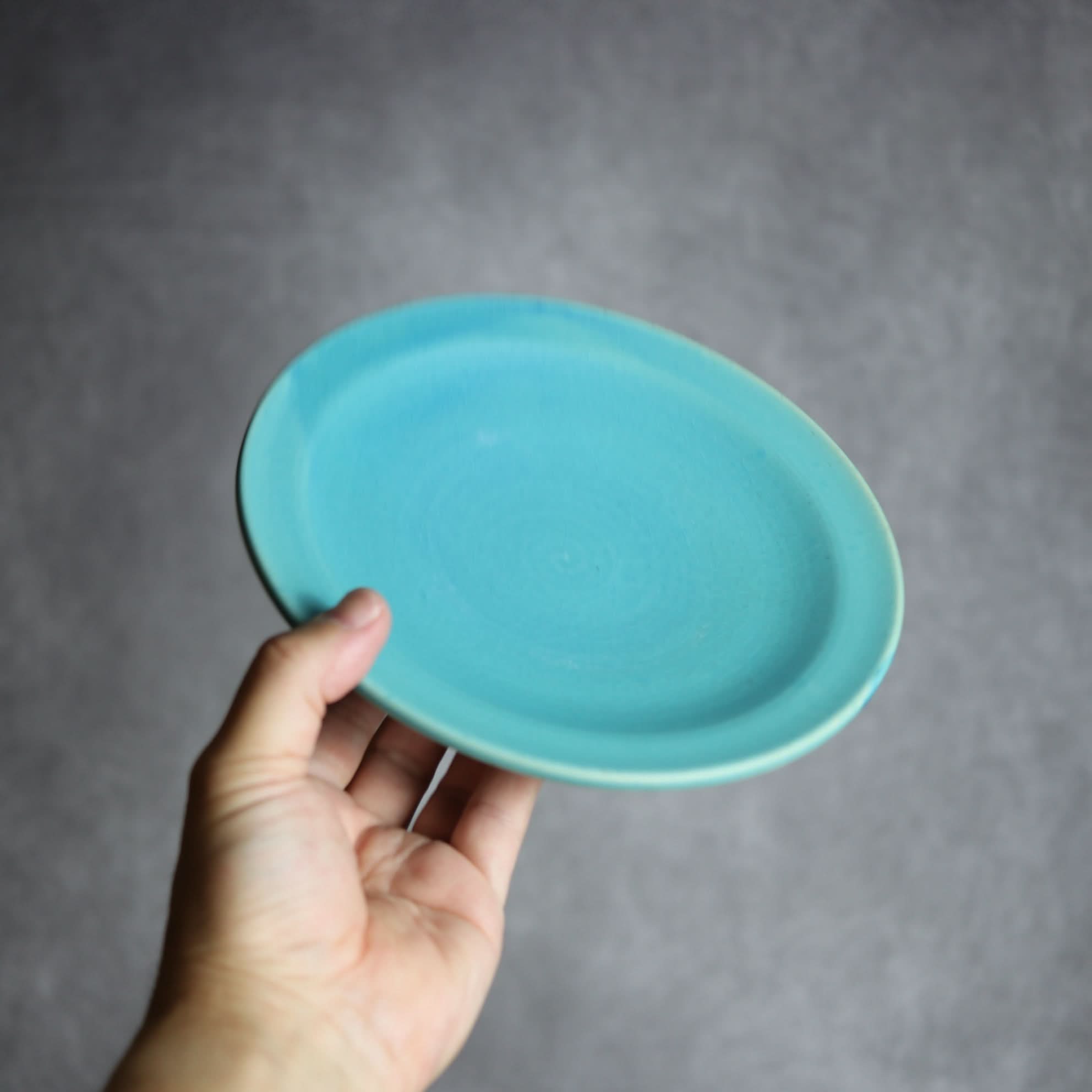 6寸皿1 トルコブルー やちむん 陶器 仁陶器工房 陶器.