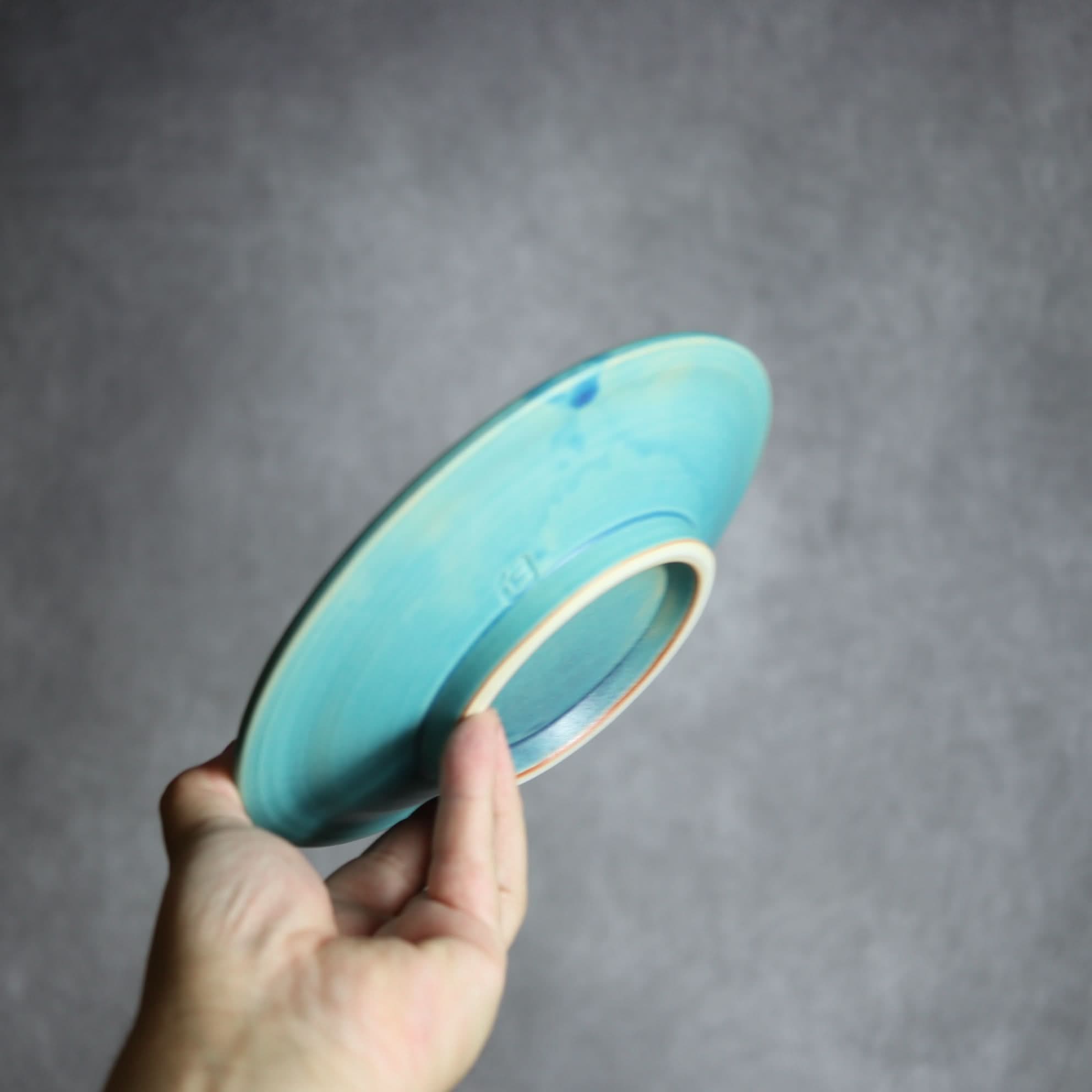 6寸皿1 トルコブルー やちむん 陶器 仁陶器工房 陶器.