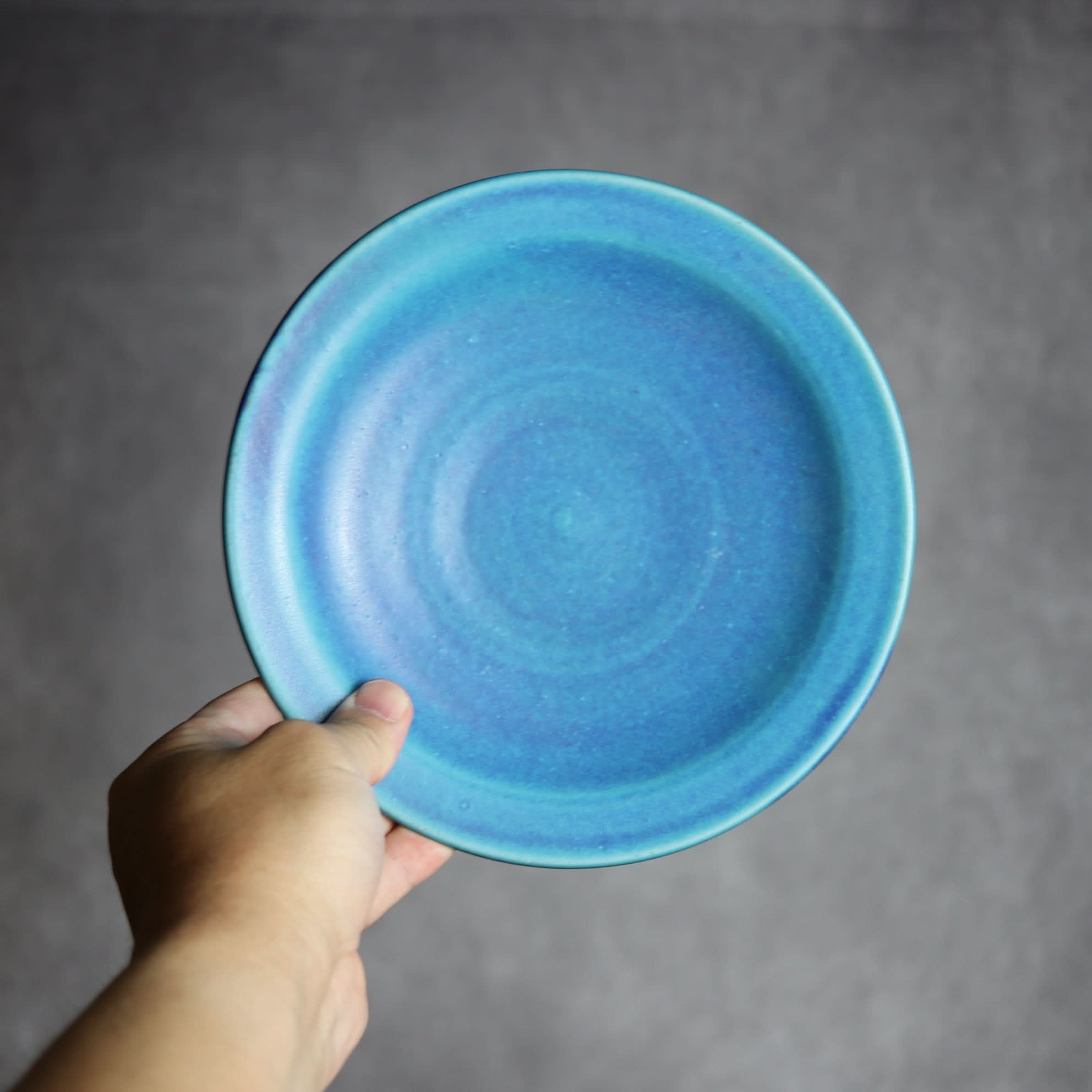 6寸皿2 トルコブルー やちむん 陶器 仁陶器工房 陶器.