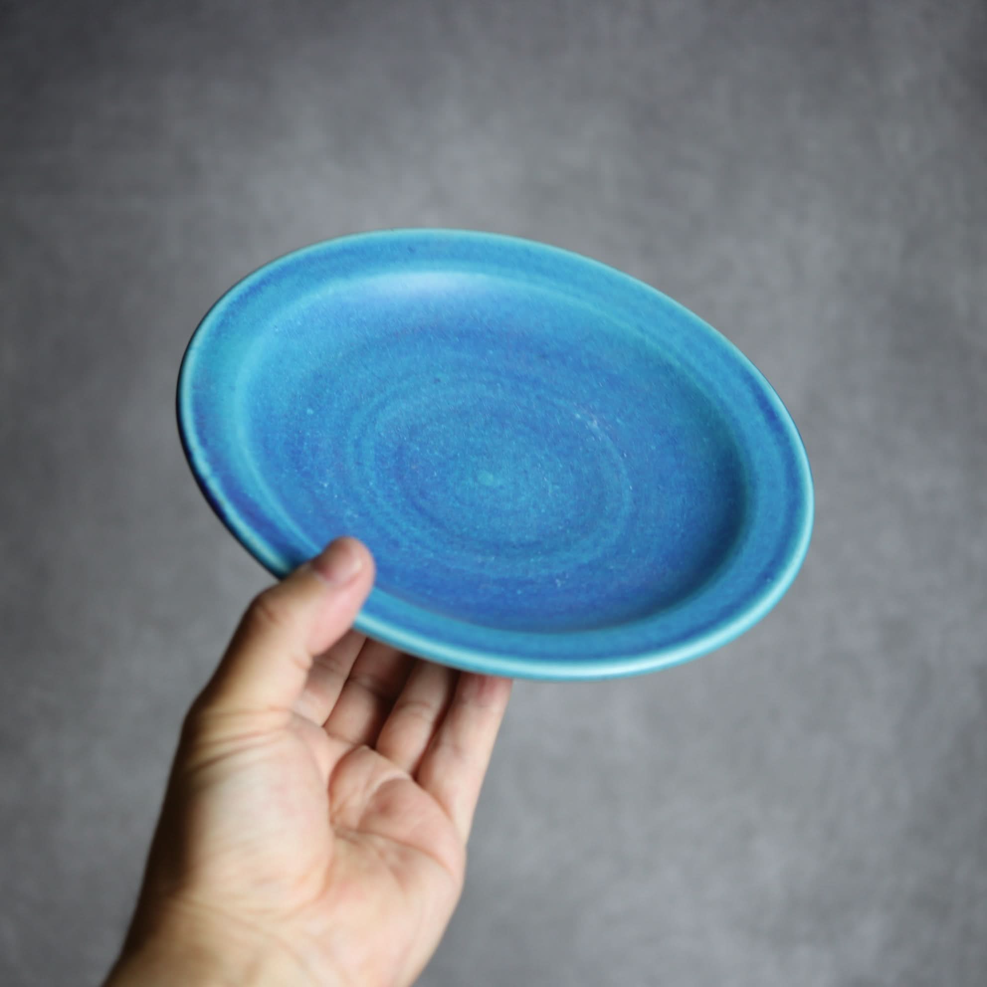 6寸皿2 トルコブルー やちむん 陶器 仁陶器工房 陶器.