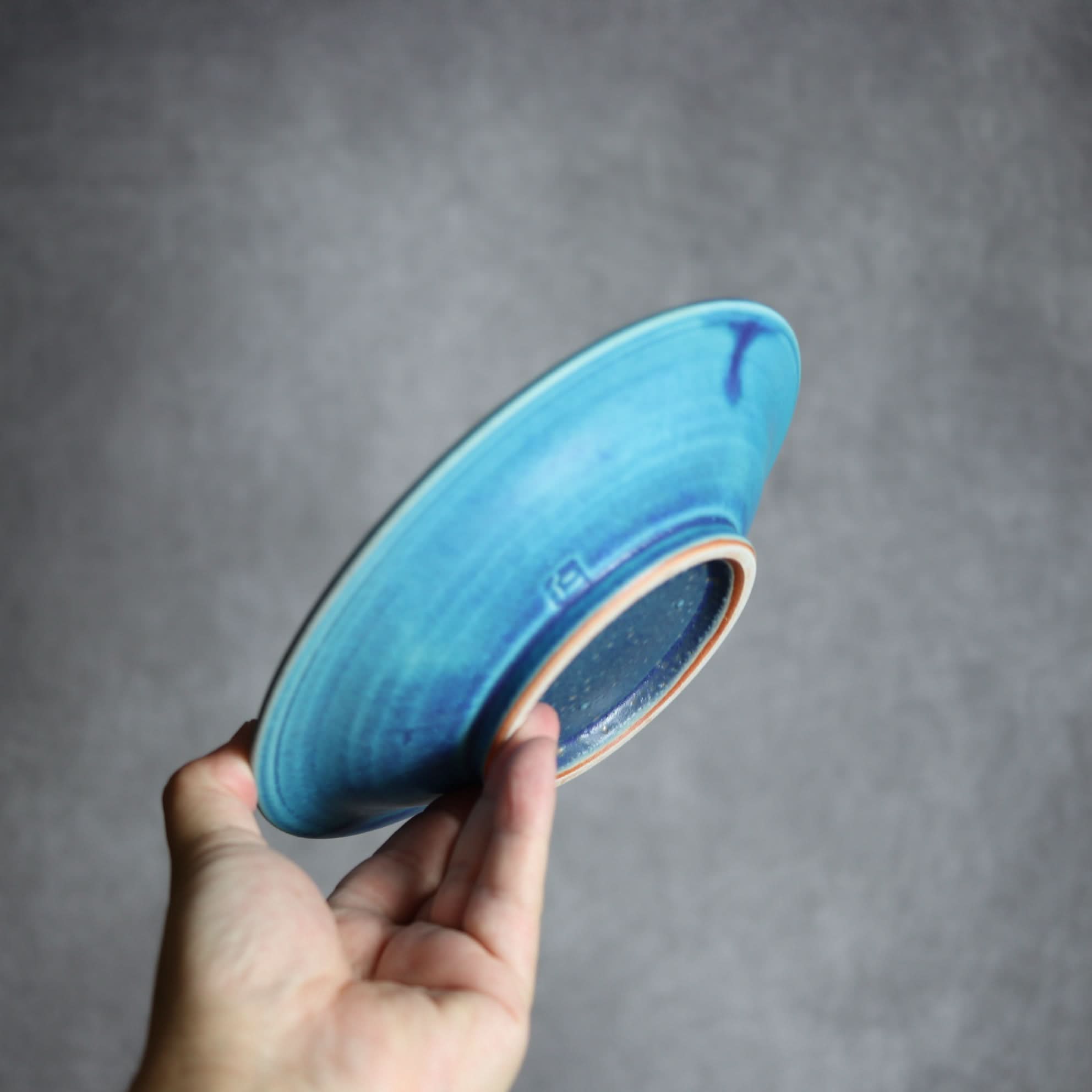 6寸皿2 トルコブルー やちむん 陶器 仁陶器工房 陶器.