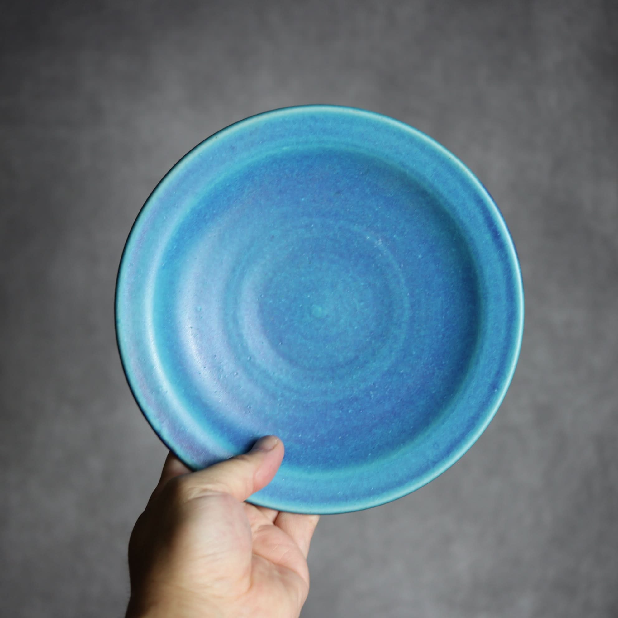 6寸皿2 トルコブルー やちむん 陶器 仁陶器工房 陶器.