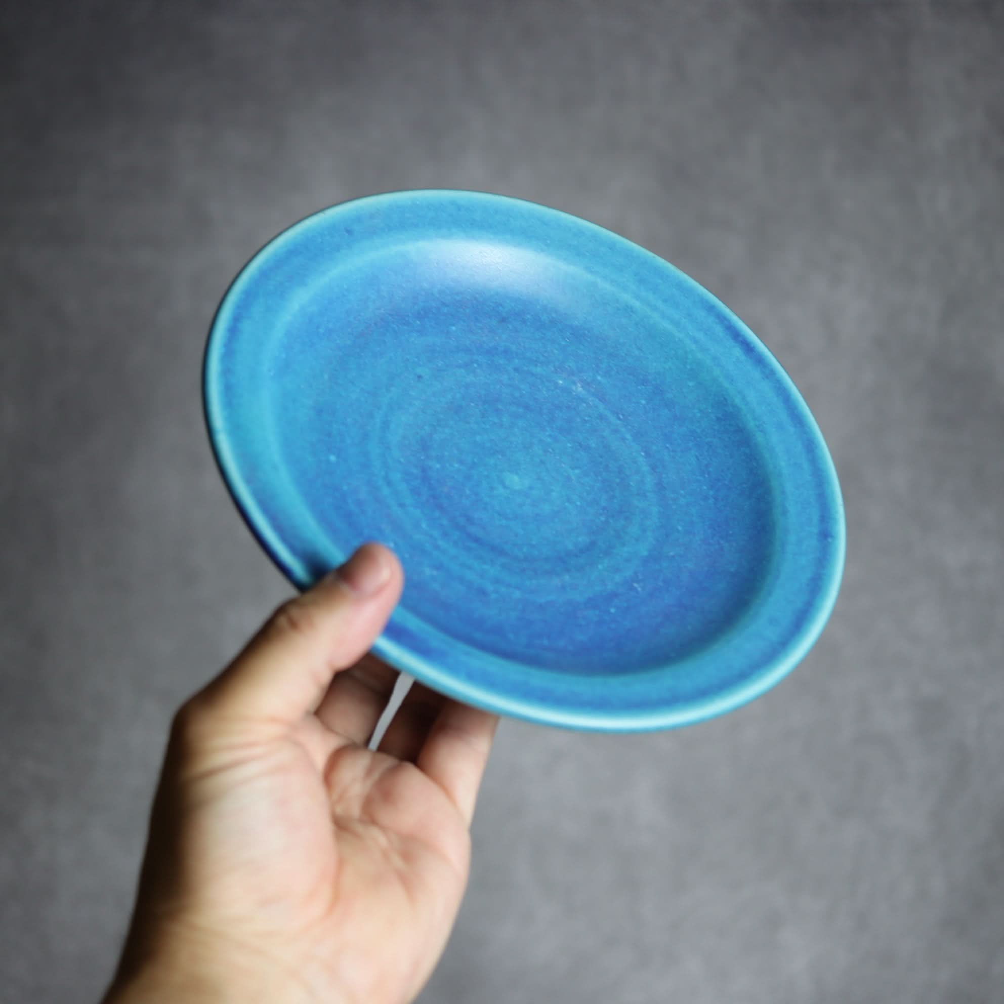 6寸皿2 トルコブルー やちむん 陶器 仁陶器工房 陶器.