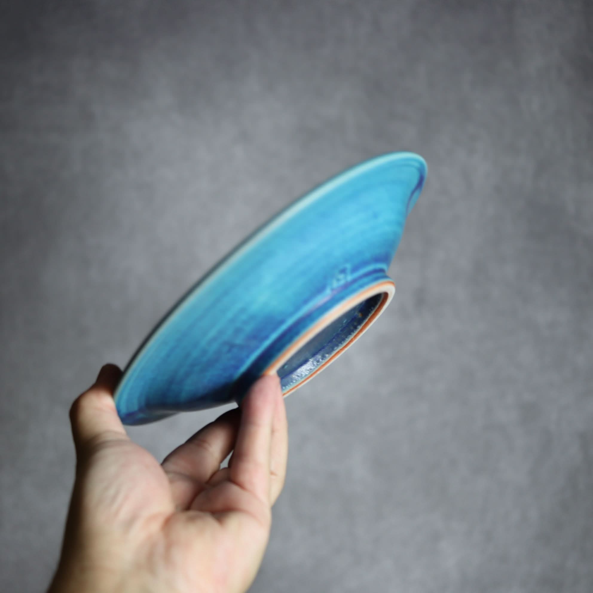 6寸皿2 トルコブルー やちむん 陶器 仁陶器工房 陶器.