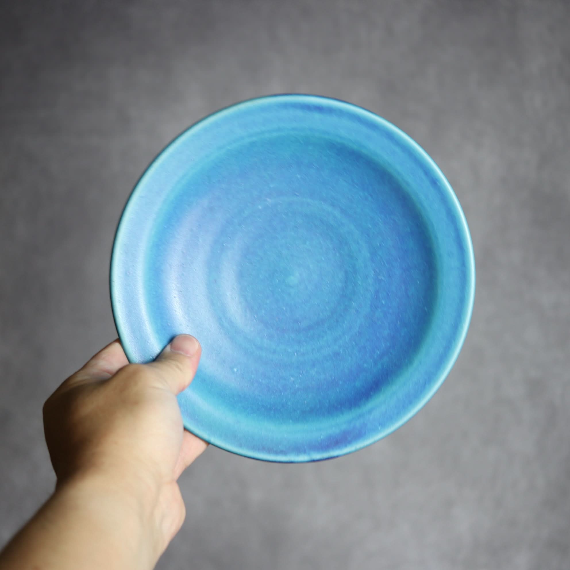 6寸皿2 トルコブルー やちむん 陶器 仁陶器工房 陶器.