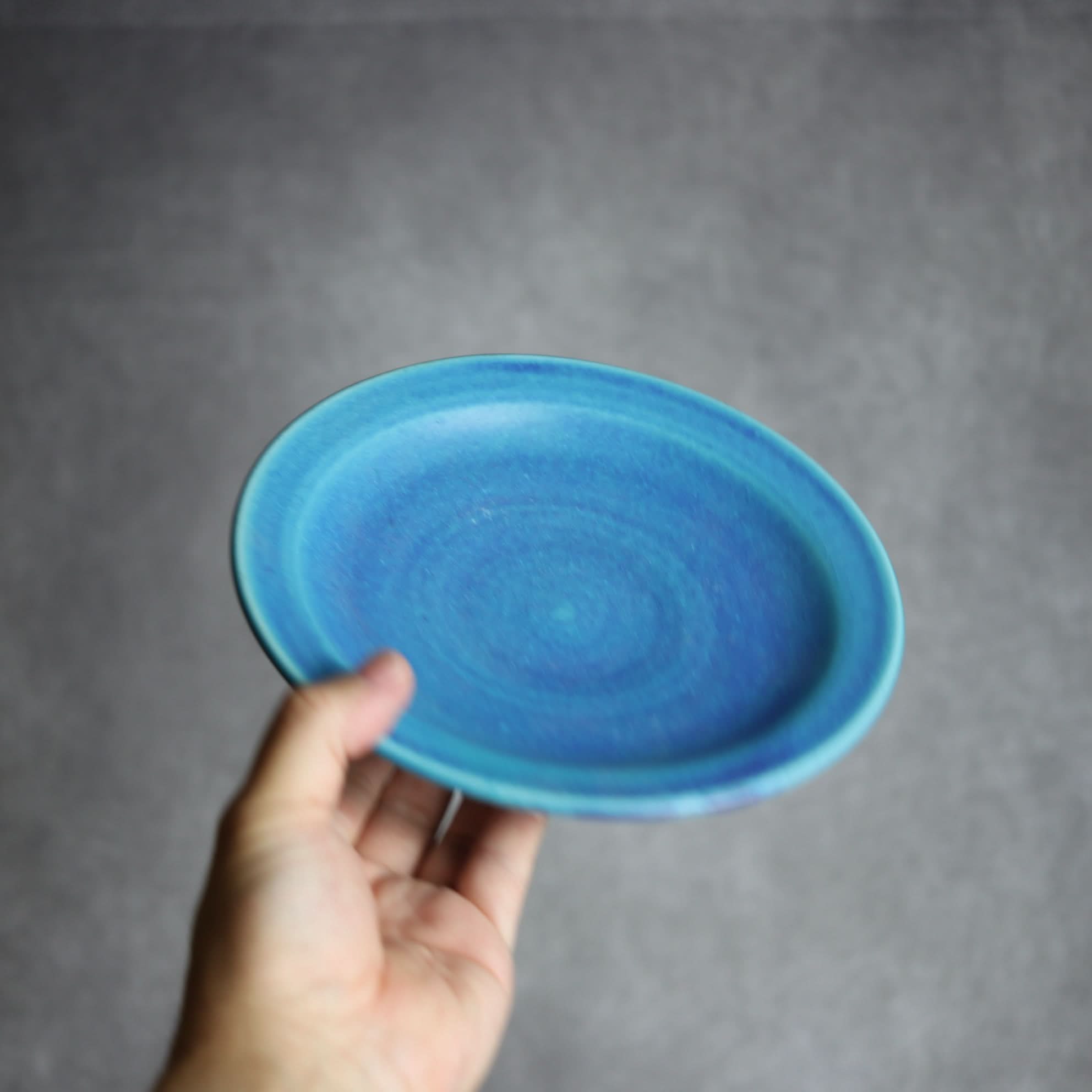 6寸皿2 トルコブルー やちむん 陶器 仁陶器工房 陶器.