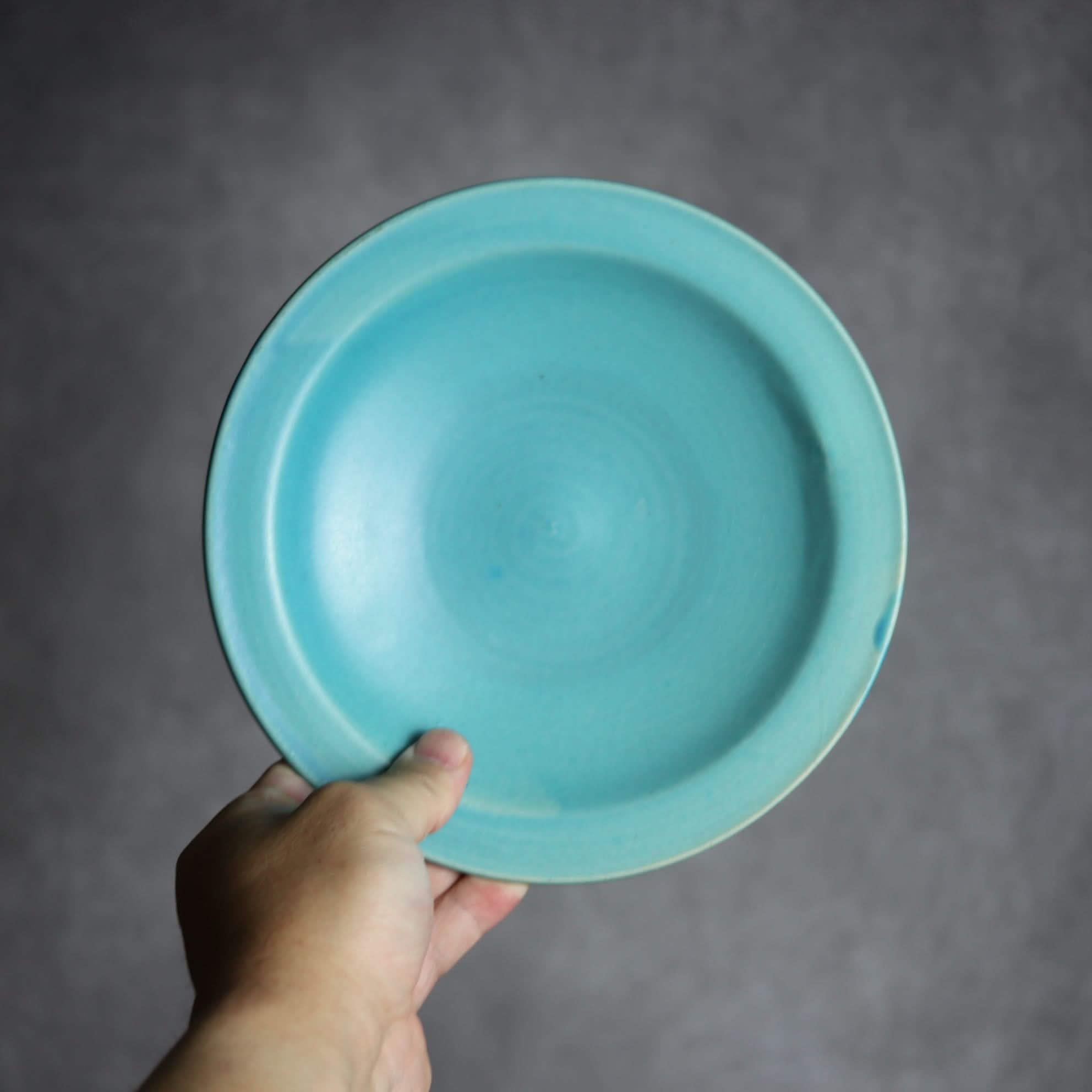 6寸皿3 トルコブルー やちむん 陶器 仁陶器工房 陶器.