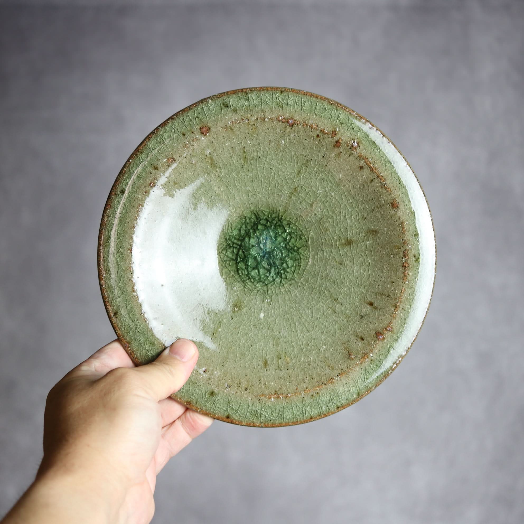 6寸皿2 灰釉 やちむん 陶器 仁陶器工房 陶器.