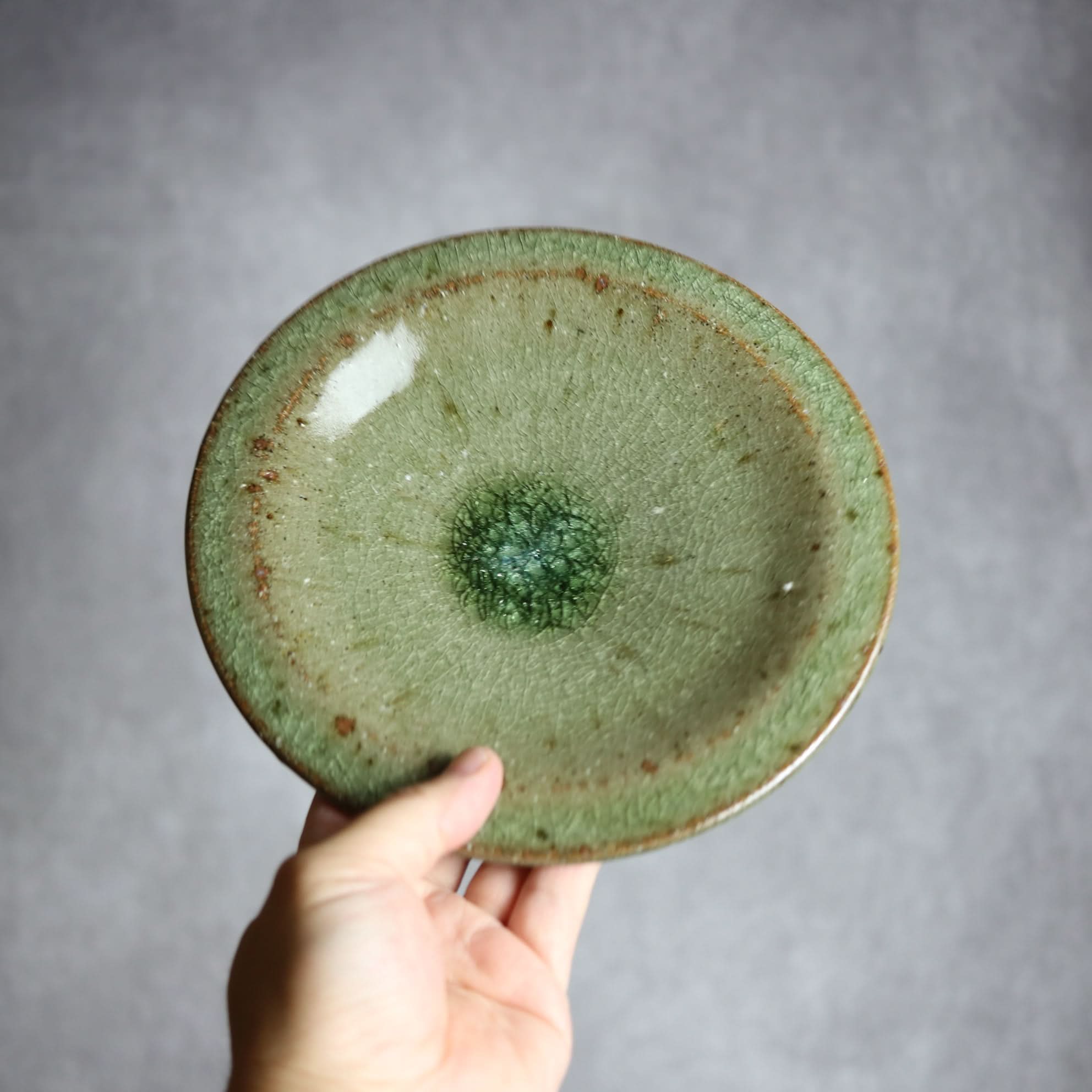 6寸皿2 灰釉 やちむん 陶器 仁陶器工房 陶器.