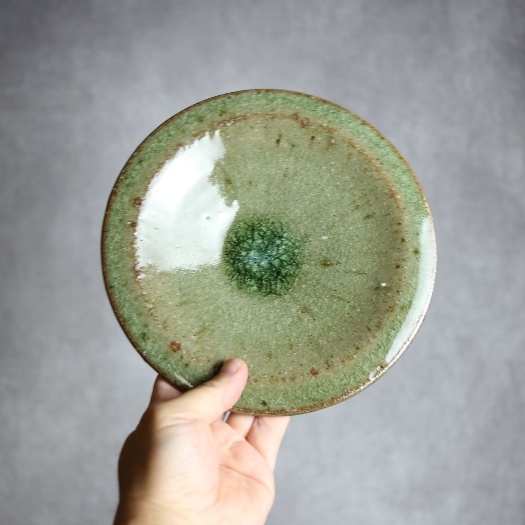 6寸皿2 灰釉 やちむん 陶器 仁陶器工房 陶器.