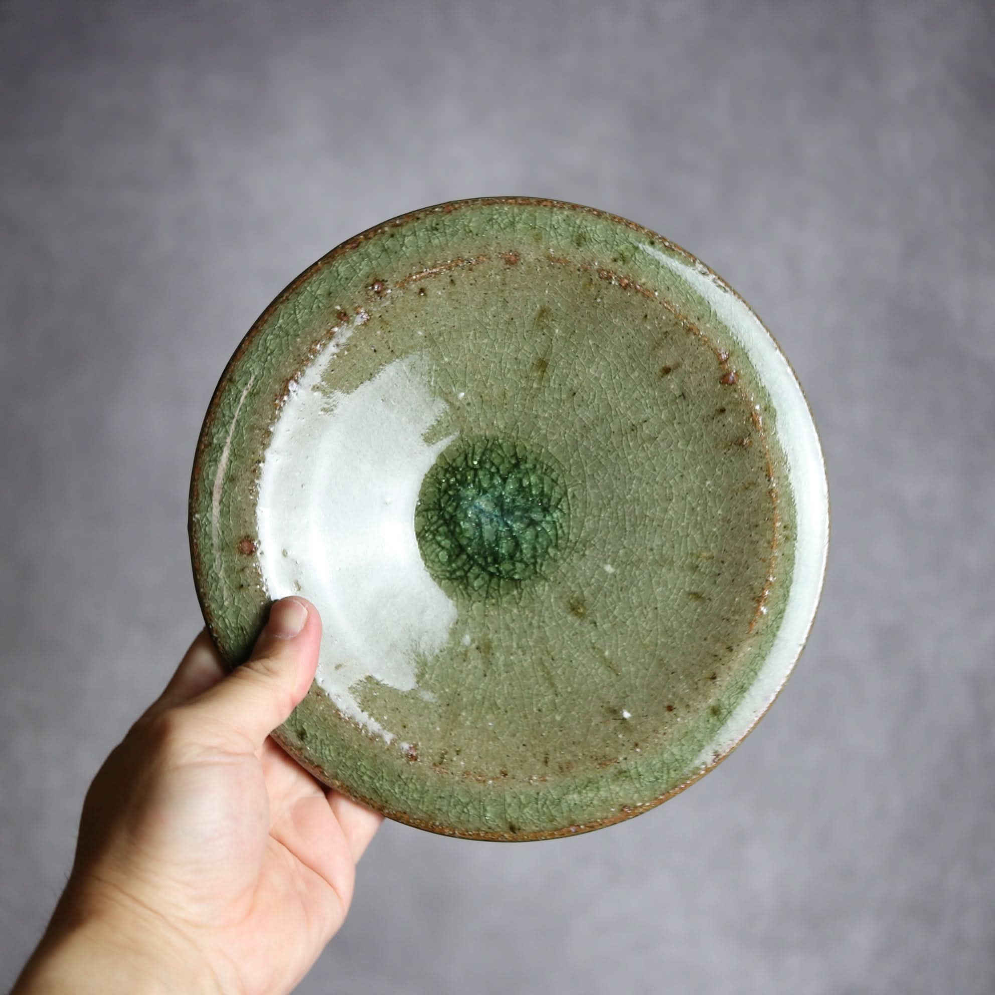 6寸皿2 灰釉 やちむん 陶器 仁陶器工房 陶器.