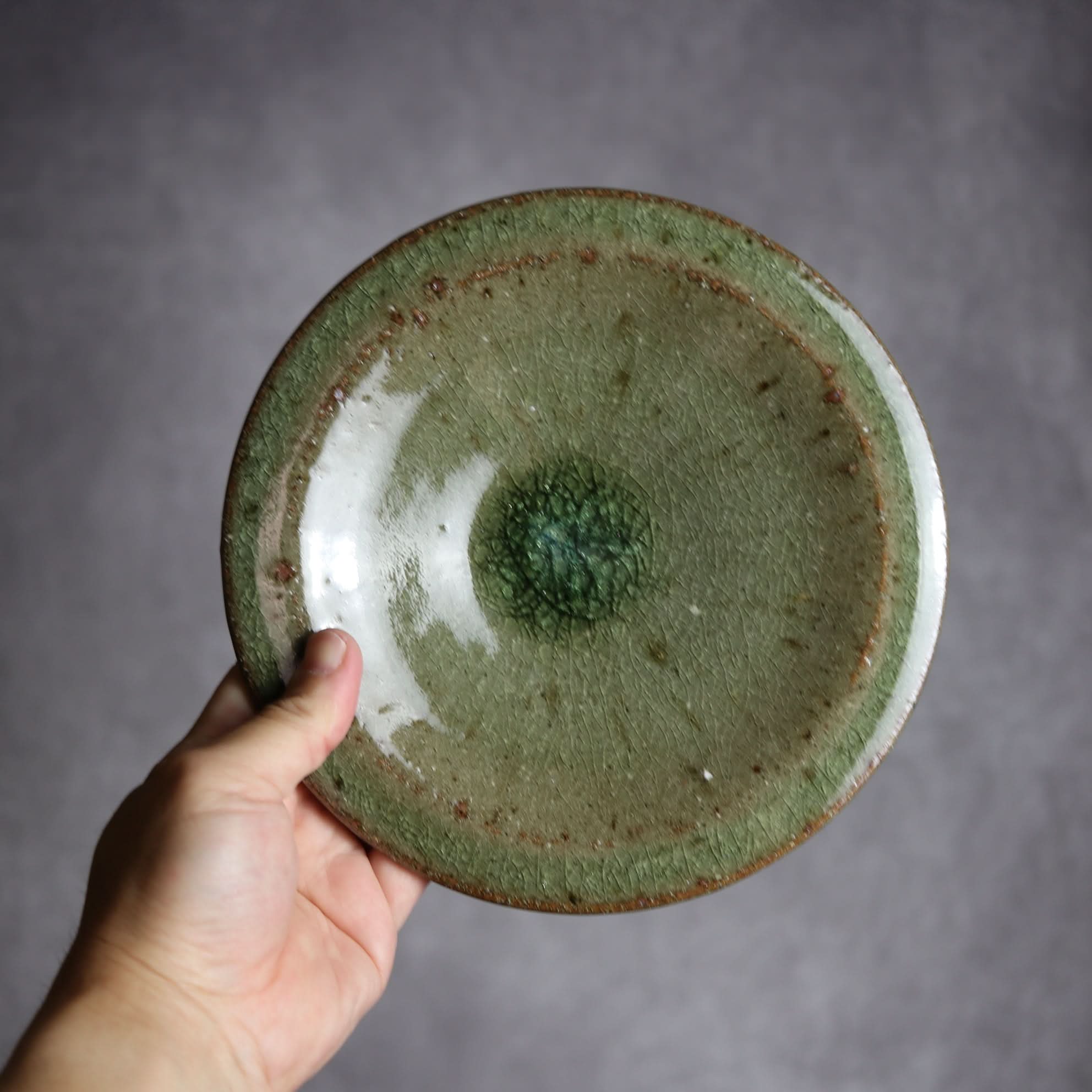 6寸皿2 灰釉 やちむん 陶器 仁陶器工房 陶器.