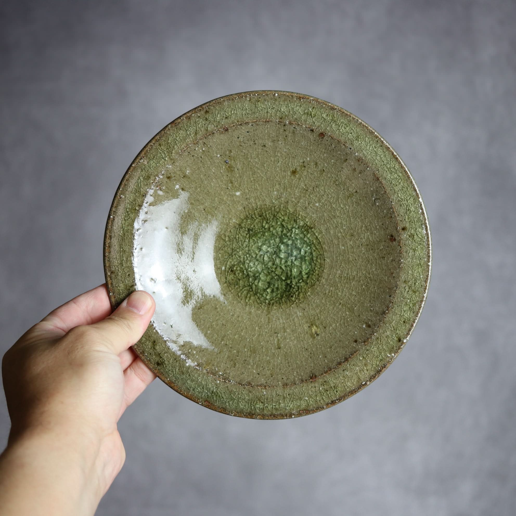 6寸皿3 灰釉 やちむん 陶器 仁陶器工房 陶器.