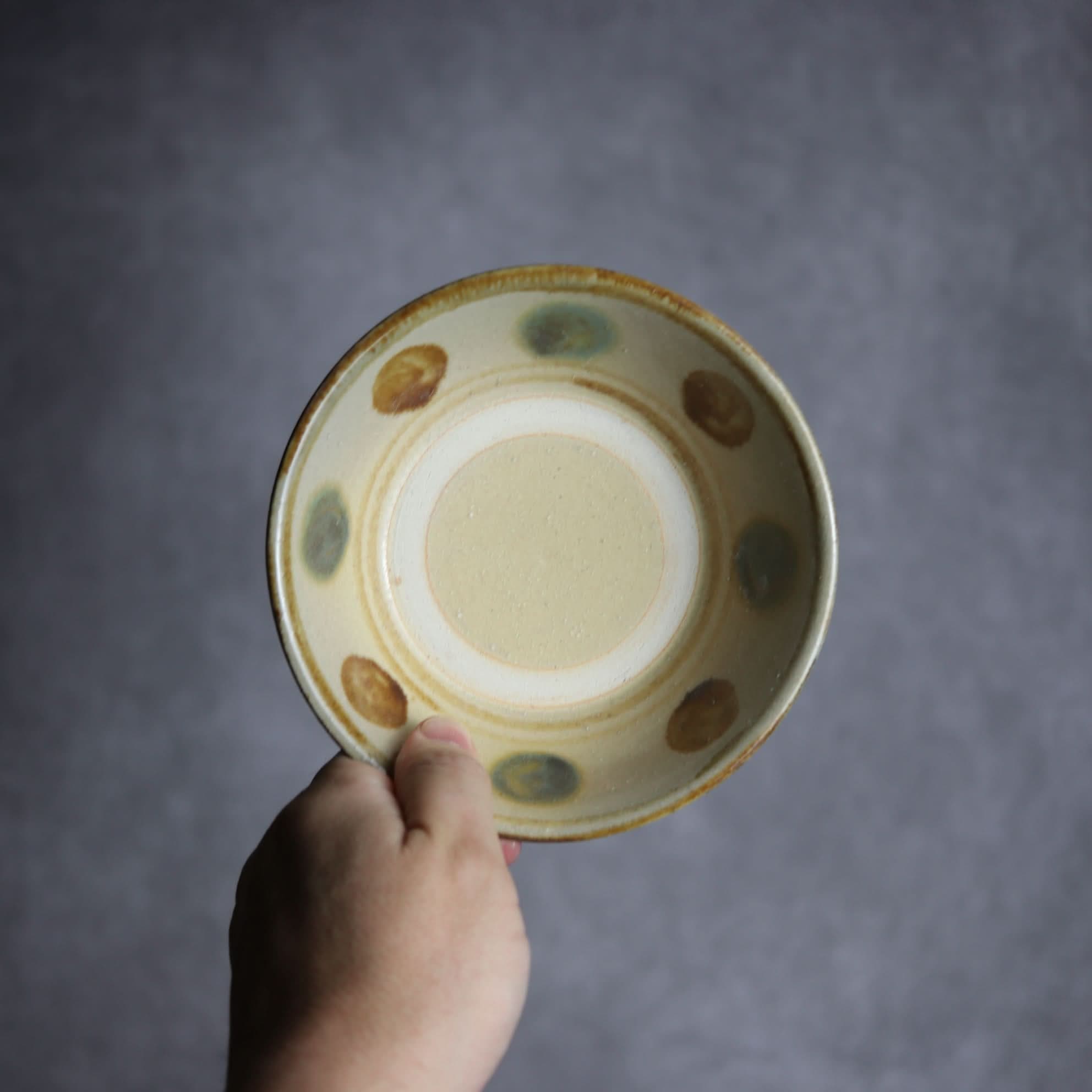 4.5寸安南鉢1 三彩 点打 やちむん 陶器 北窯 松田米司工房 やちむん 陶器.