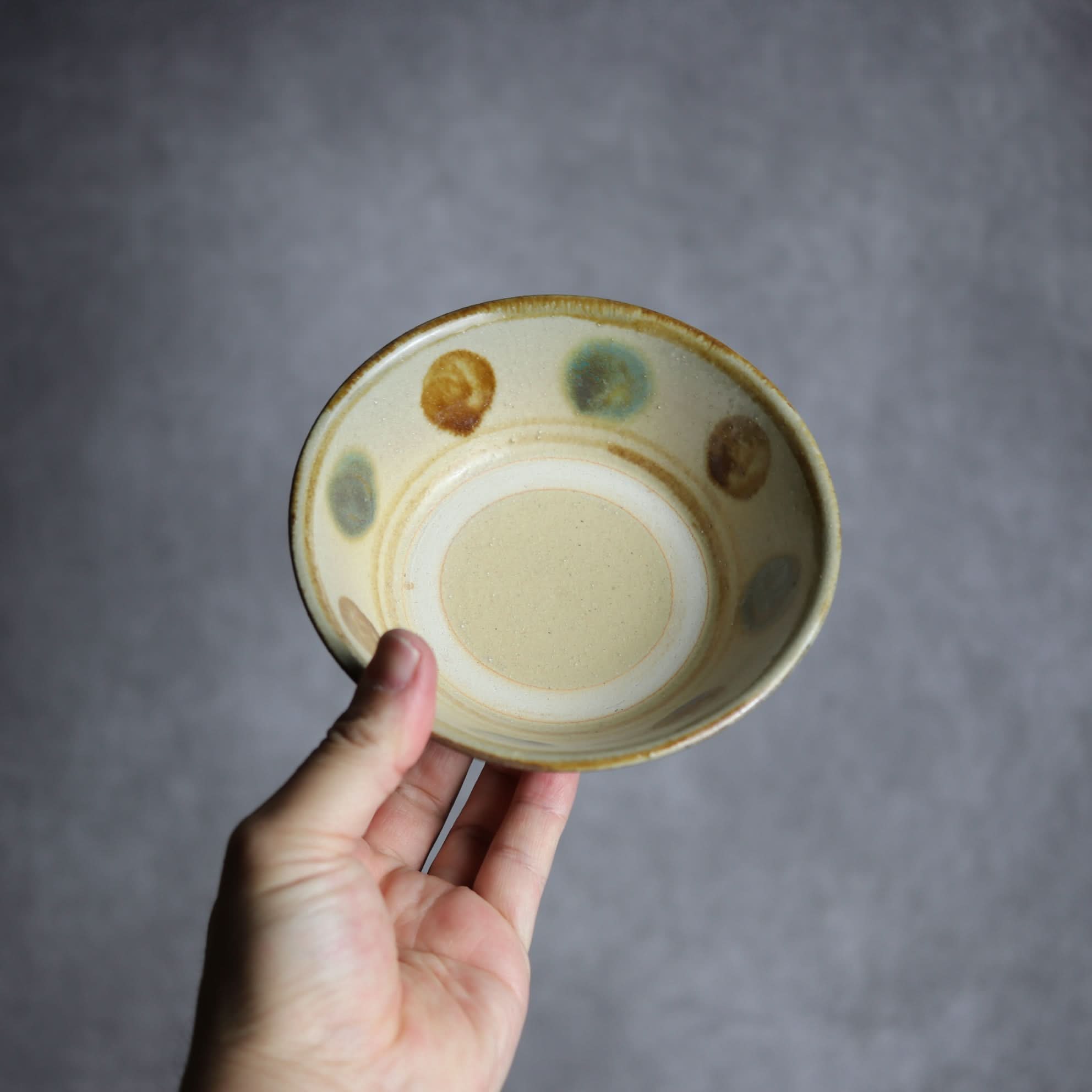 4.5寸安南鉢1 三彩 点打 やちむん 陶器 北窯 松田米司工房 やちむん 陶器.