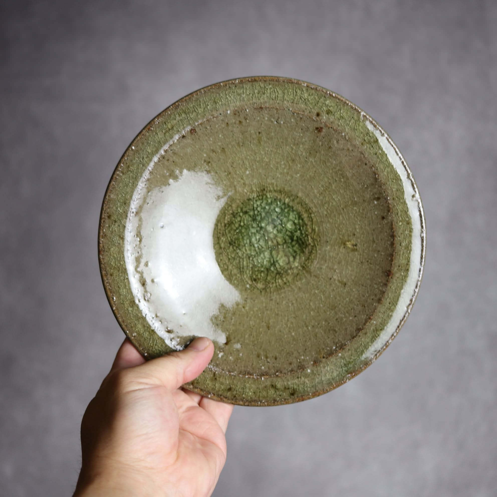 6寸皿3 灰釉 やちむん 陶器 仁陶器工房 陶器.