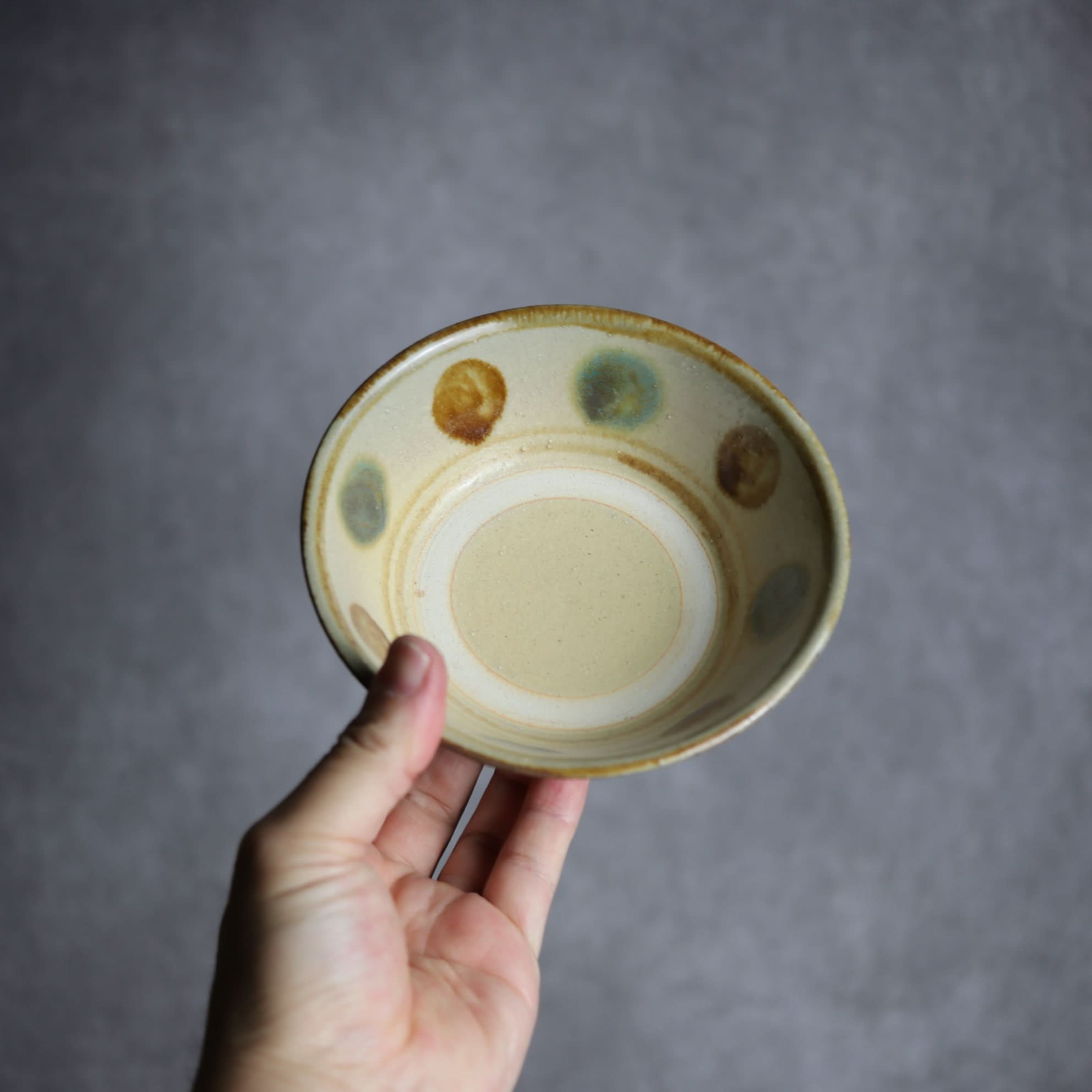 4.5寸安南鉢1 三彩 点打 やちむん 陶器 北窯 松田米司工房 やちむん 陶器.