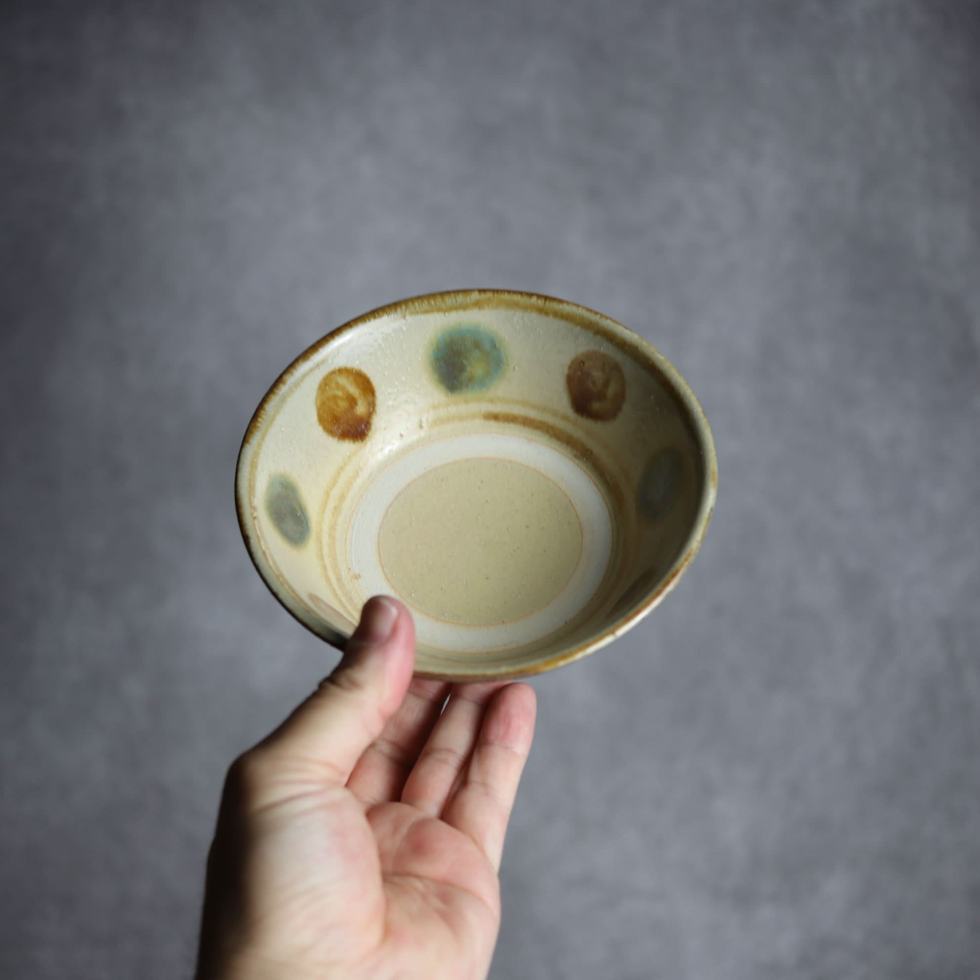 4.5寸安南鉢1 三彩 点打 やちむん 陶器 北窯 松田米司工房 やちむん 陶器.