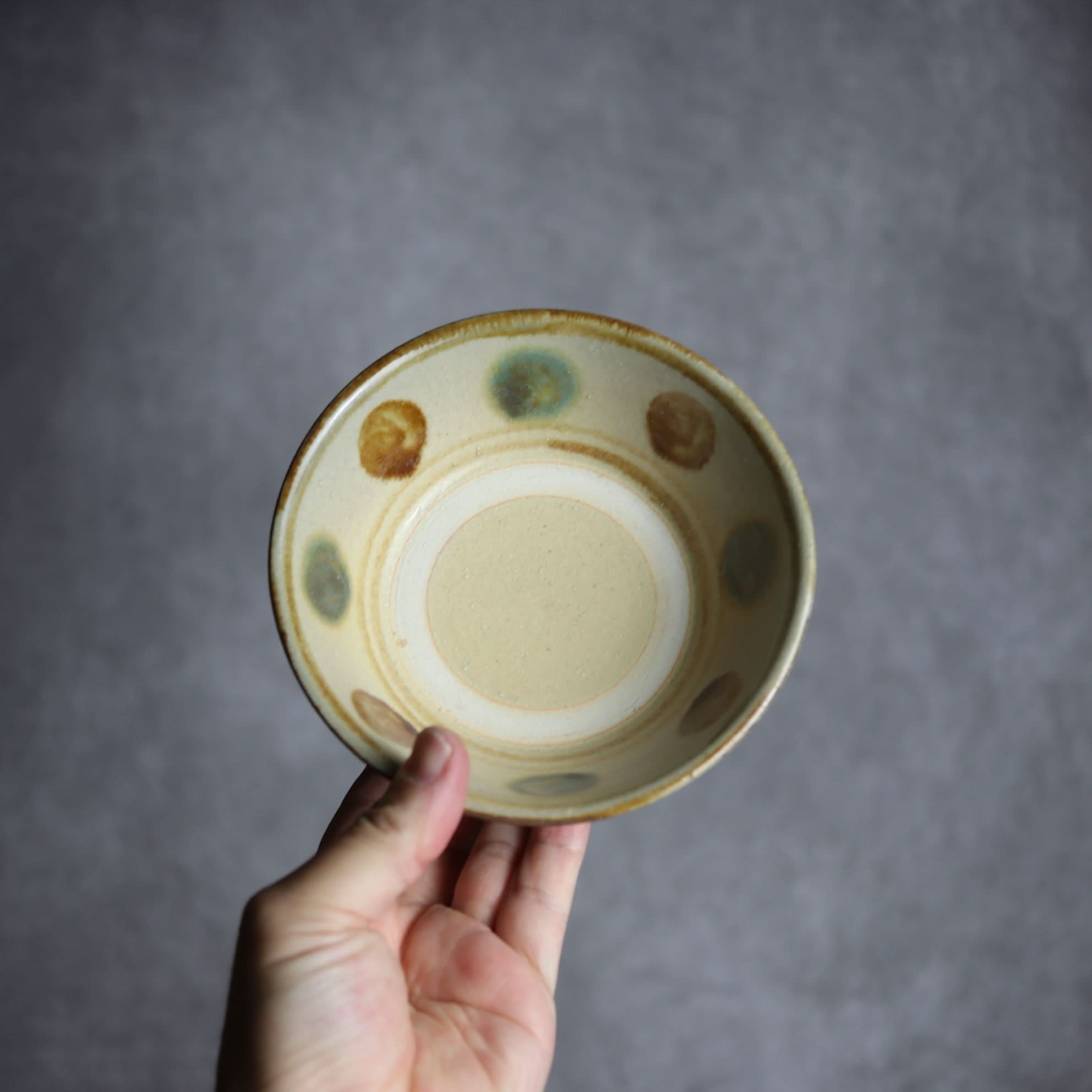 4.5寸安南鉢1 三彩 点打 やちむん 陶器 北窯 松田米司工房 やちむん 陶器.