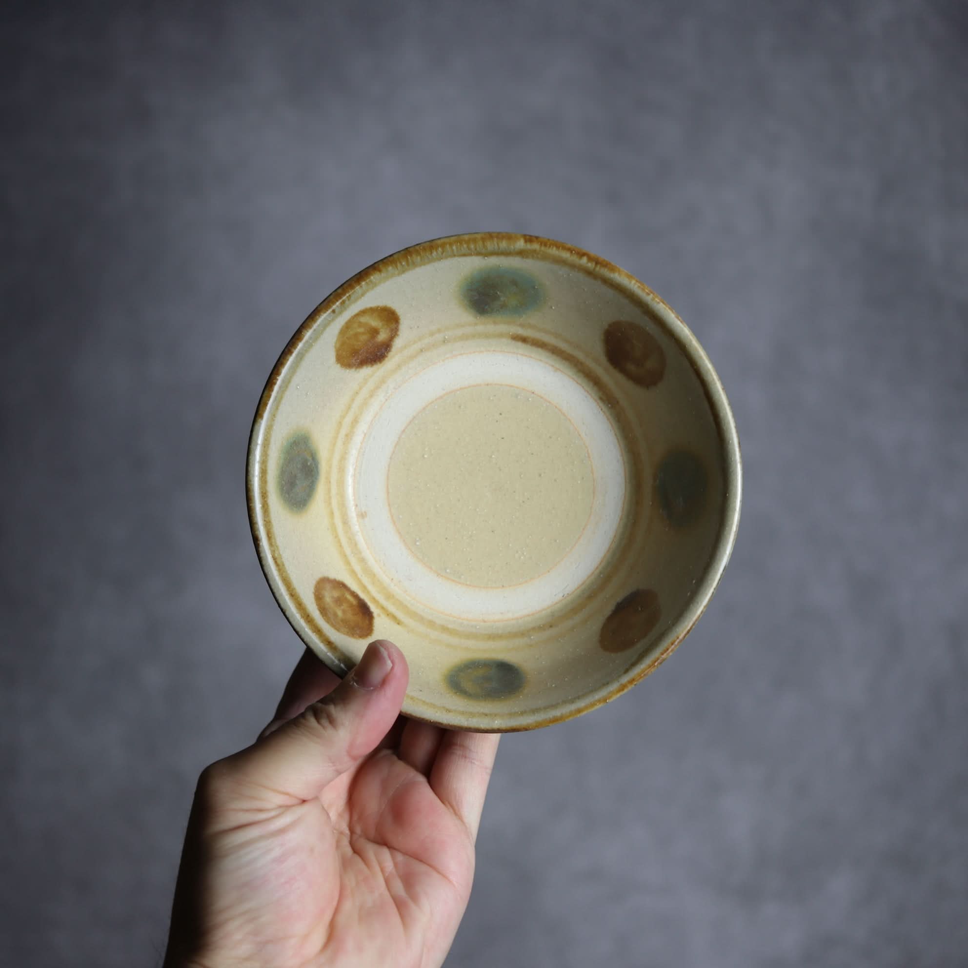 4.5寸安南鉢1 三彩 点打 やちむん 陶器 北窯 松田米司工房 やちむん 陶器.