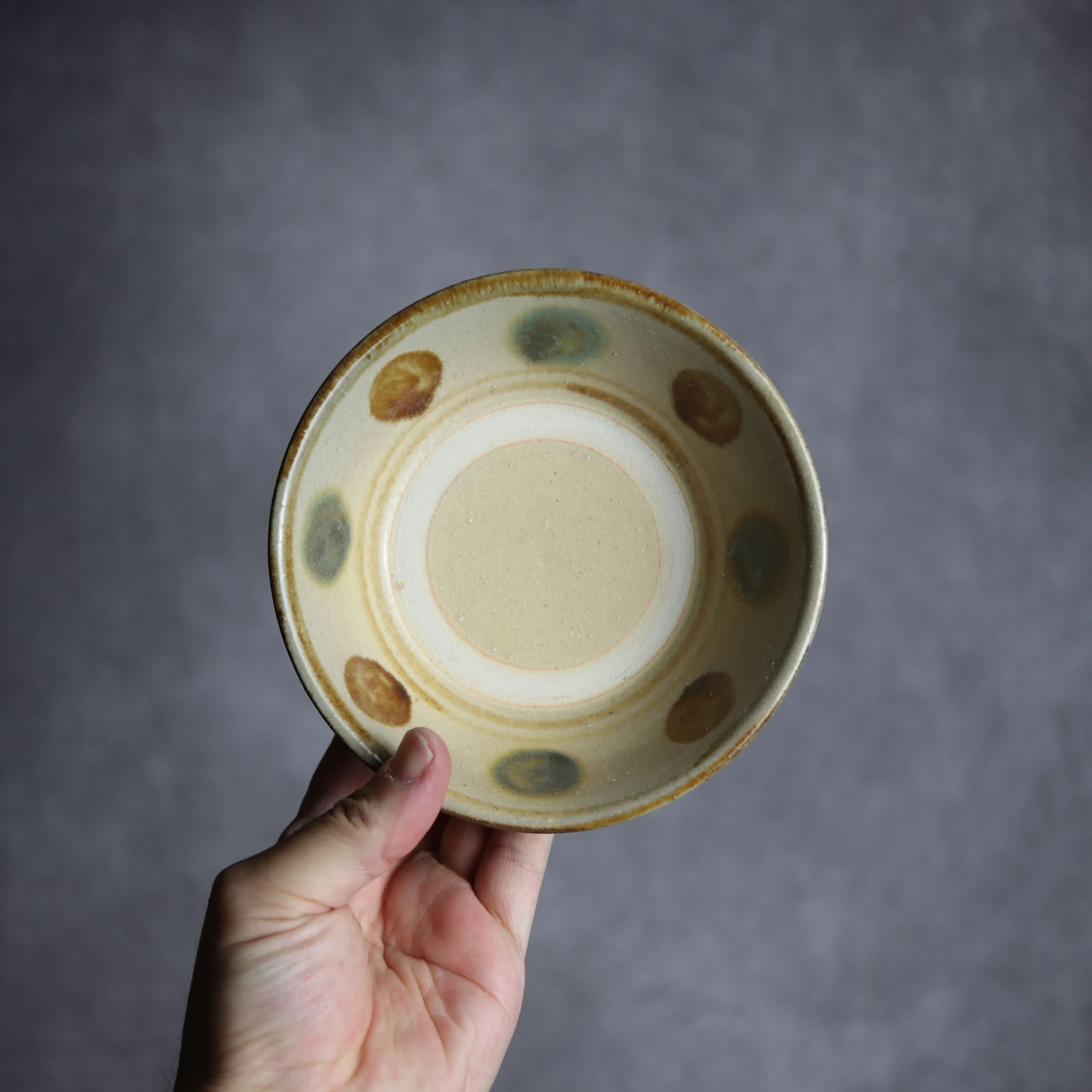 4.5寸安南鉢1 三彩 点打 やちむん 陶器 北窯 松田米司工房 やちむん 陶器.