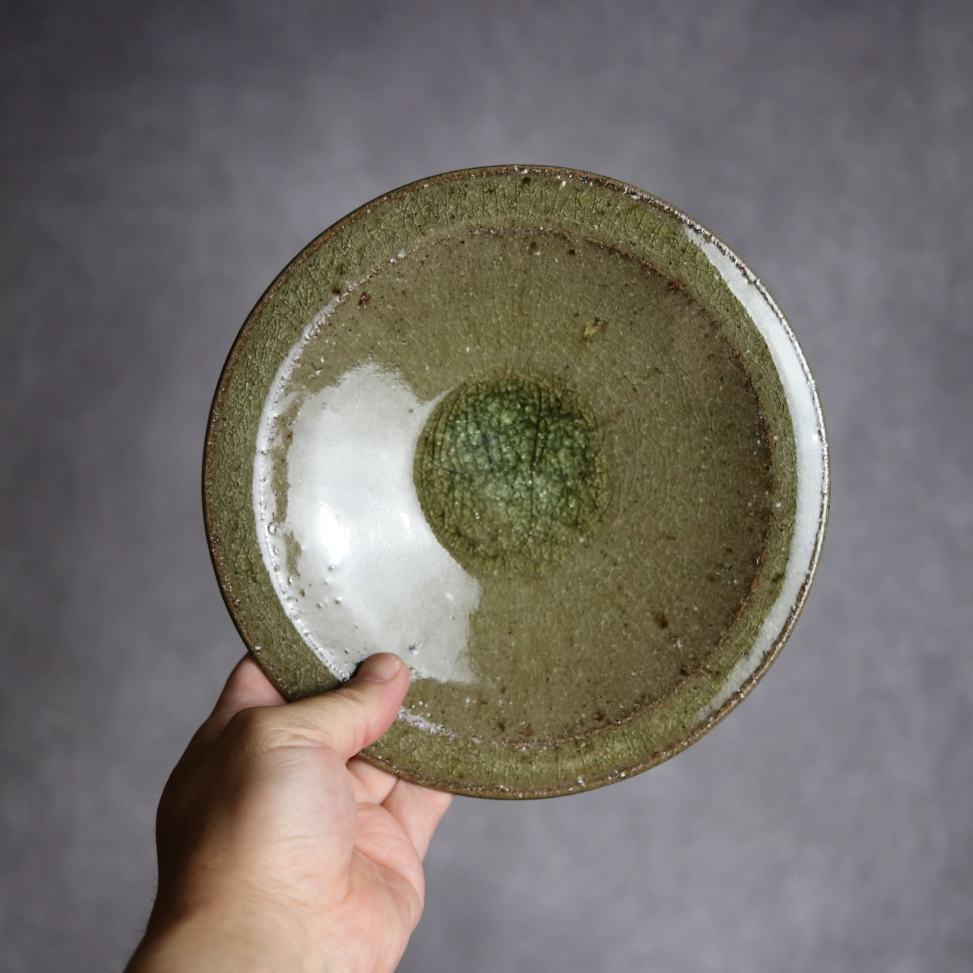 6寸皿3 灰釉 やちむん 陶器 仁陶器工房 陶器.