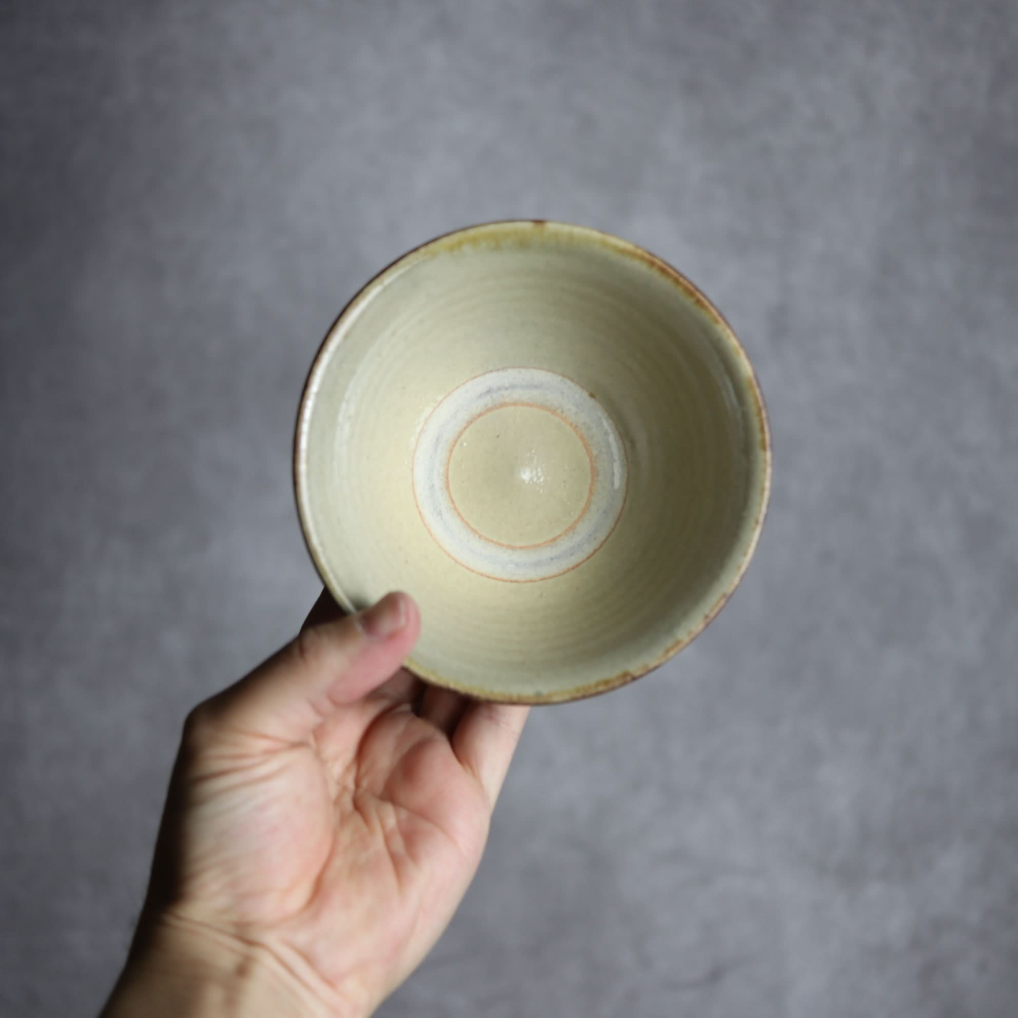 4寸マカイ1 飴 呉須釉 点打 やちむん 陶器 北窯 松田米司工房 やちむん 陶器.