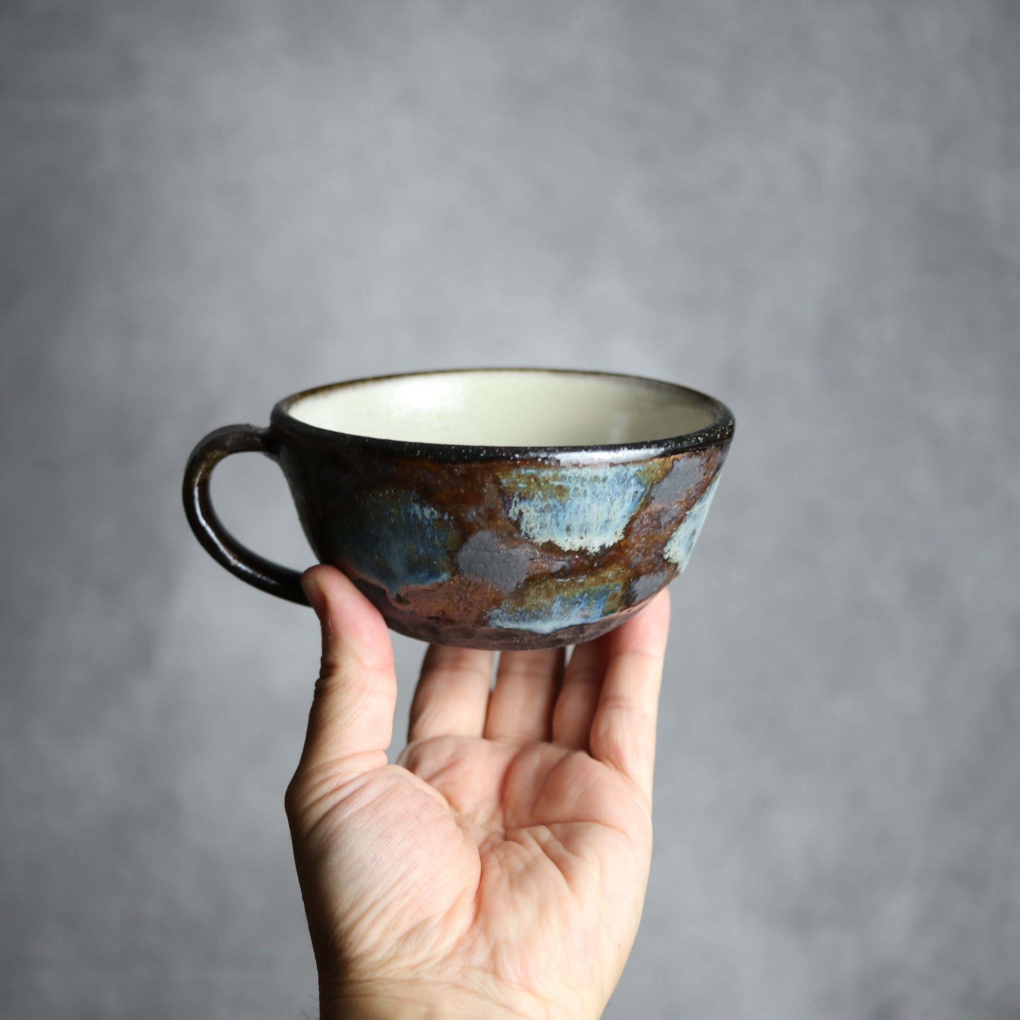 sui - スープカップ1 黒シリーズ やちむん 陶器 sui - mundasui