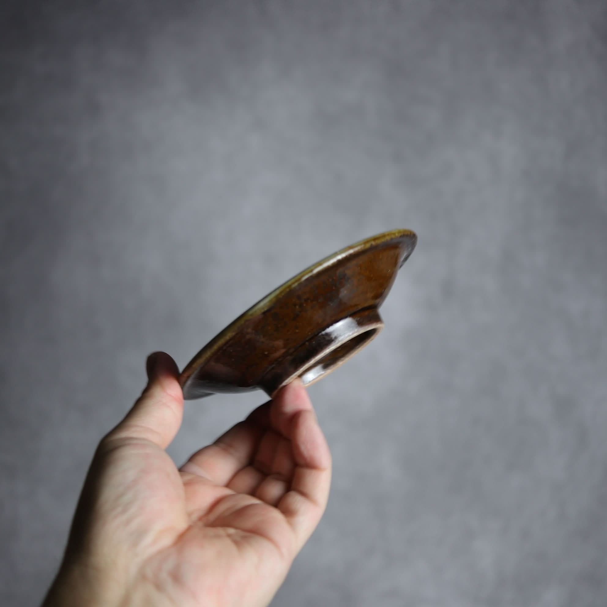 4寸皿1 三彩 点打 やちむん 陶器 北窯 松田米司工房 やちむん 陶器.