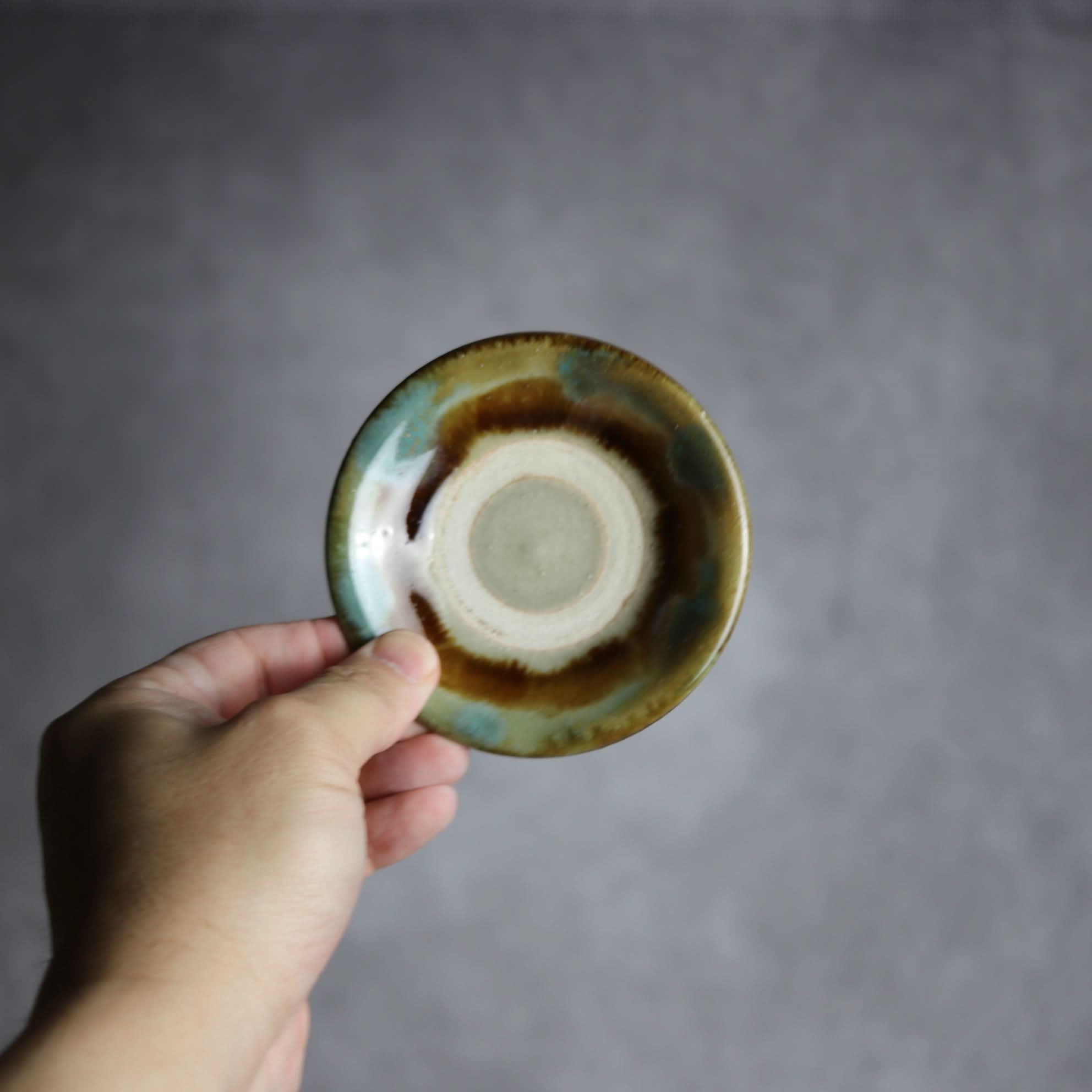 3寸皿1 三彩 掛釉 やちむん 陶器 北窯 松田米司工房 やちむん 陶器.