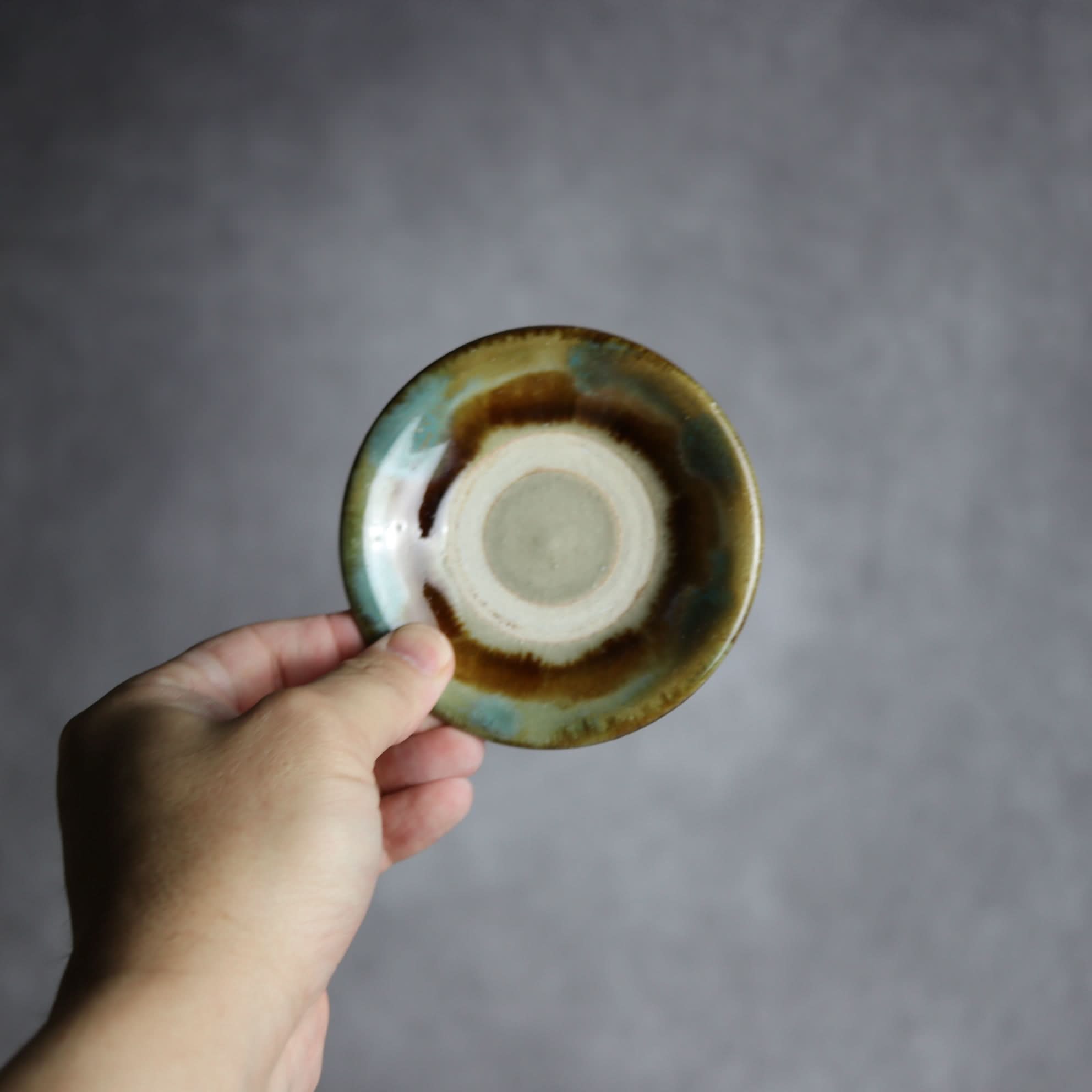 3寸皿1 三彩 掛釉 やちむん 陶器 北窯 松田米司工房 やちむん 陶器.