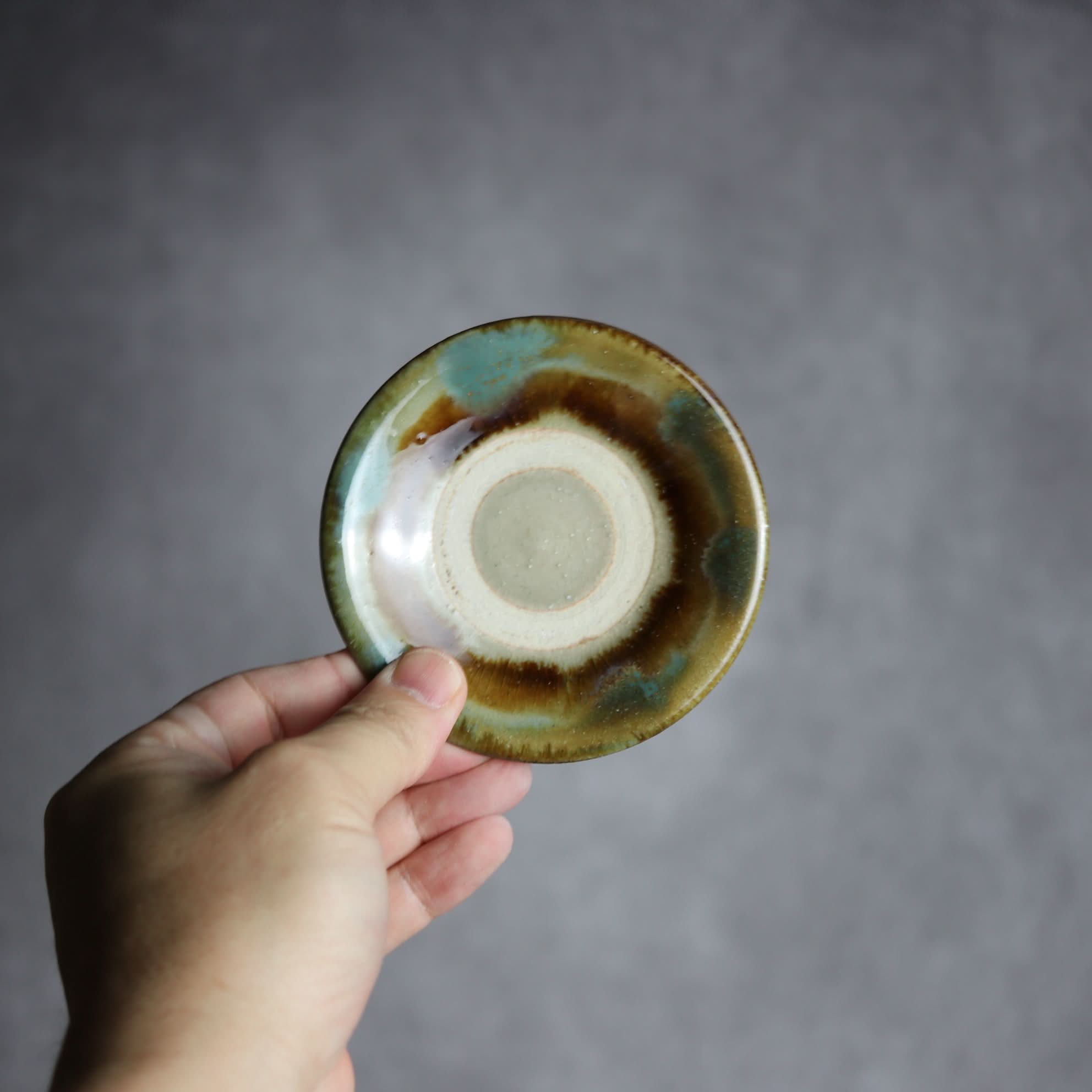 3寸皿1 三彩 掛釉 やちむん 陶器 北窯 松田米司工房 やちむん 陶器.