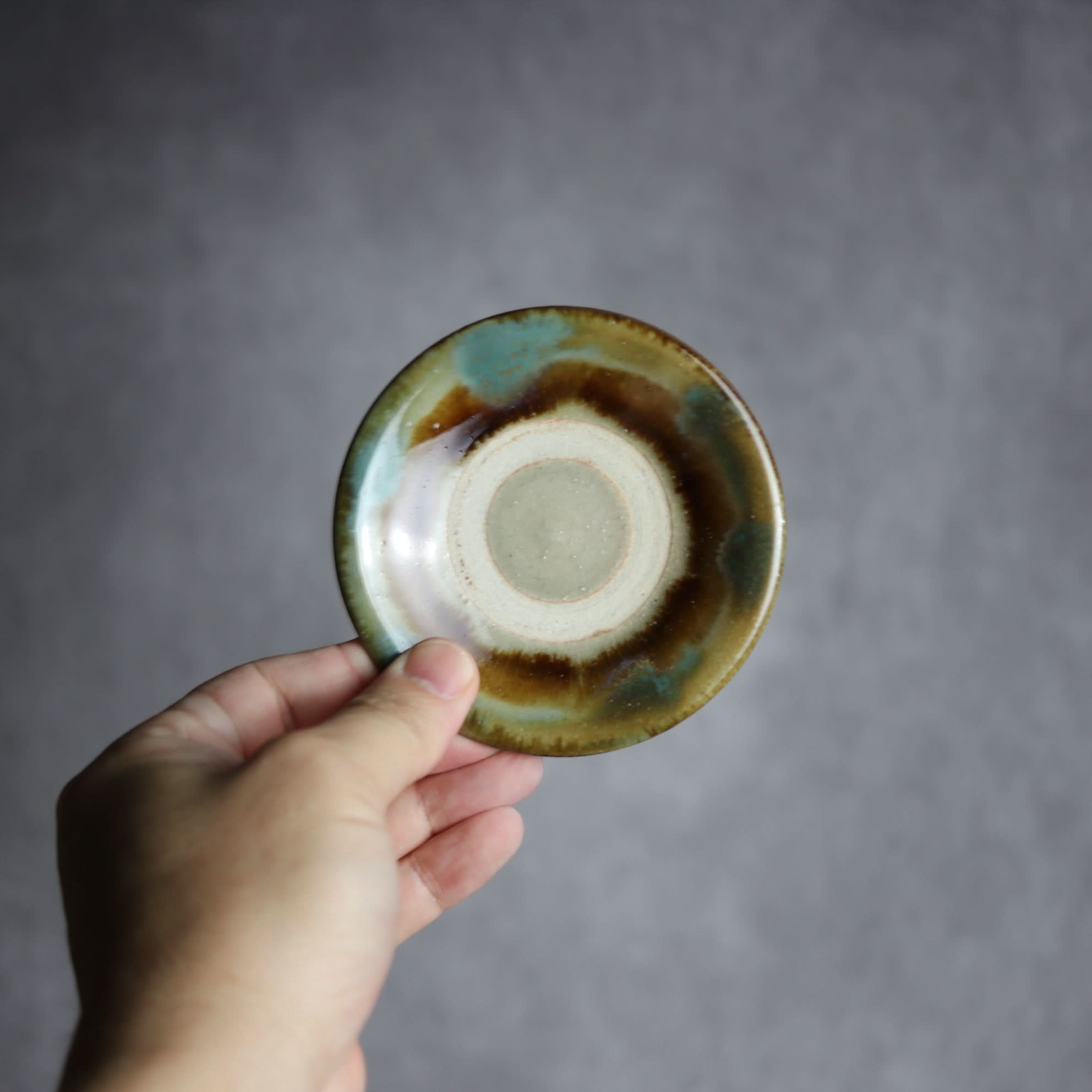 3寸皿1 三彩 掛釉 やちむん 陶器 北窯 松田米司工房 やちむん 陶器.
