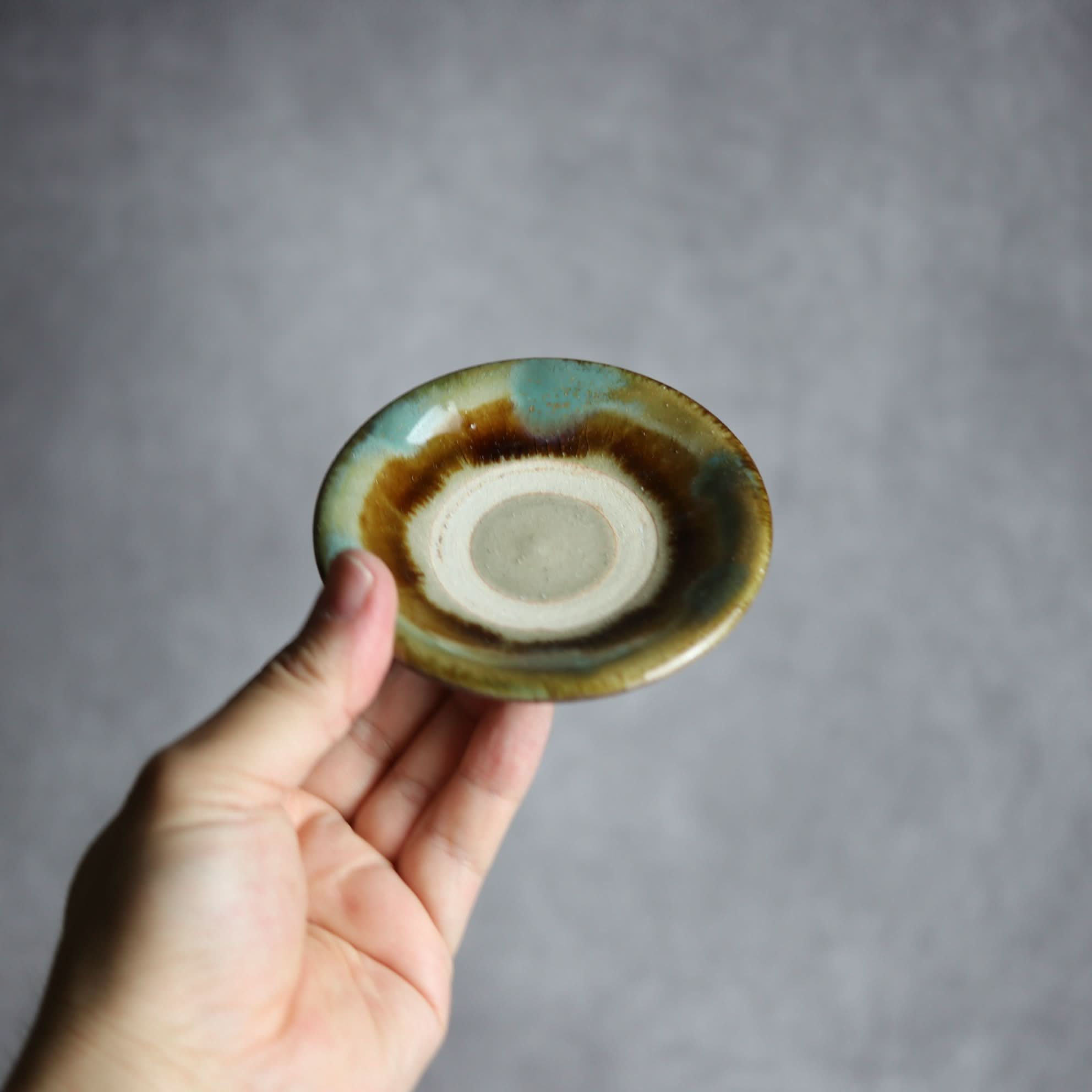3寸皿1 三彩 掛釉 やちむん 陶器 北窯 松田米司工房 やちむん 陶器.