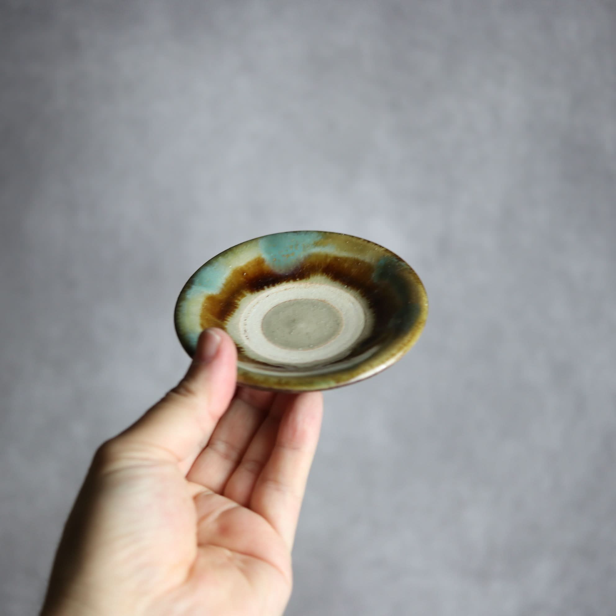 3寸皿1 三彩 掛釉 やちむん 陶器 北窯 松田米司工房 やちむん 陶器.