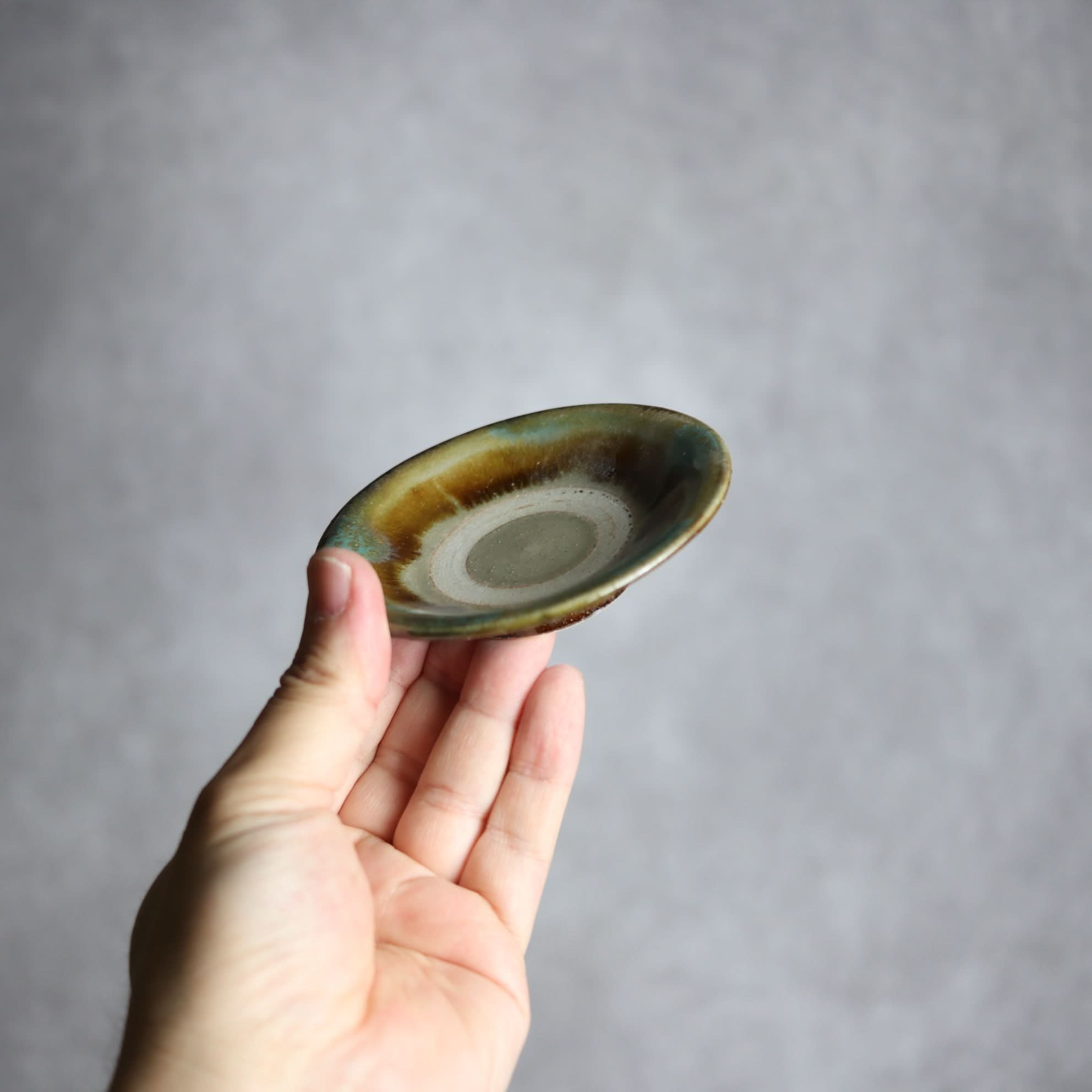 3寸皿2 三彩 掛釉 やちむん 陶器 北窯 松田米司工房 やちむん 陶器.