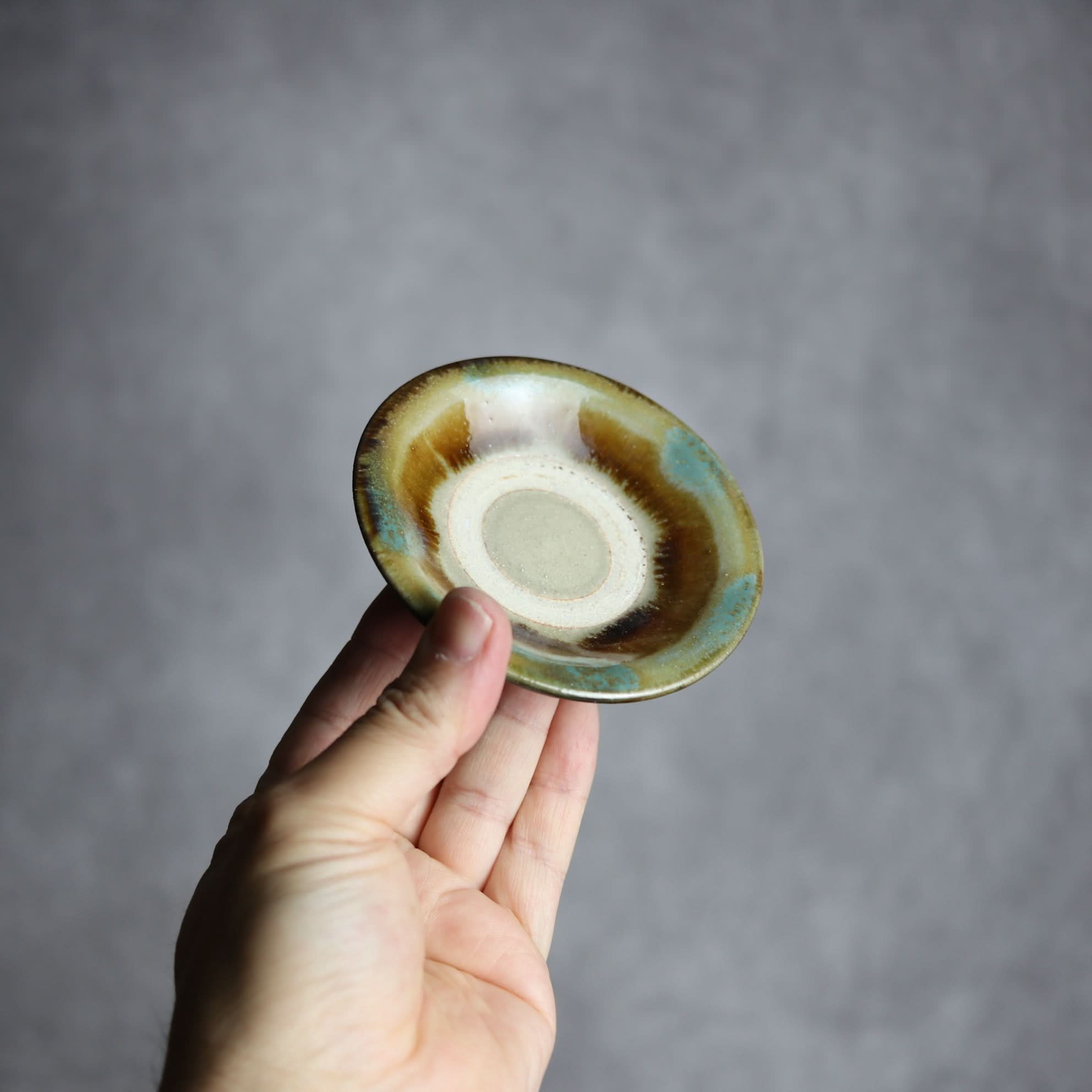 3寸皿2 三彩 掛釉 やちむん 陶器 北窯 松田米司工房 やちむん 陶器.