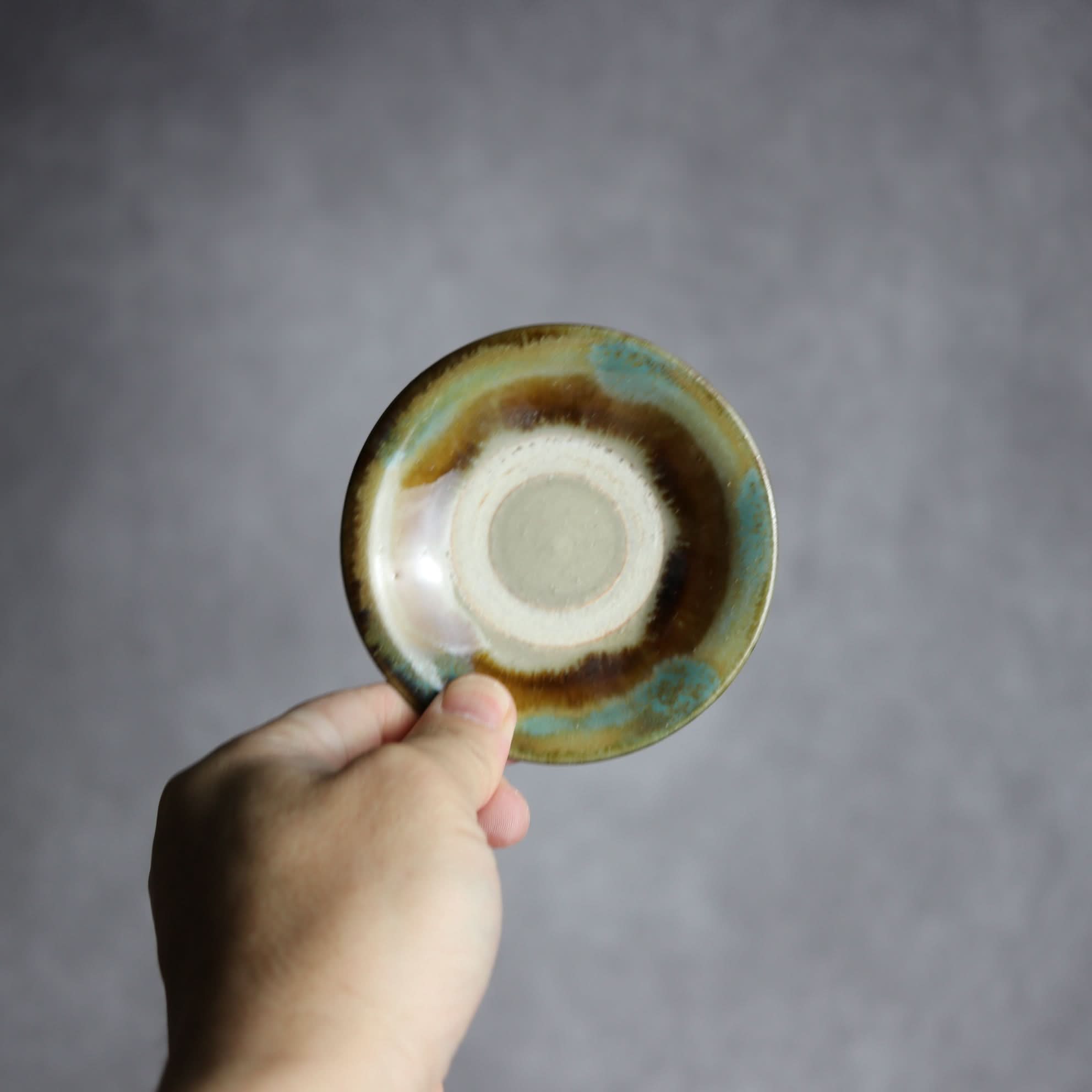 3寸皿2 三彩 掛釉 やちむん 陶器 北窯 松田米司工房 やちむん 陶器.