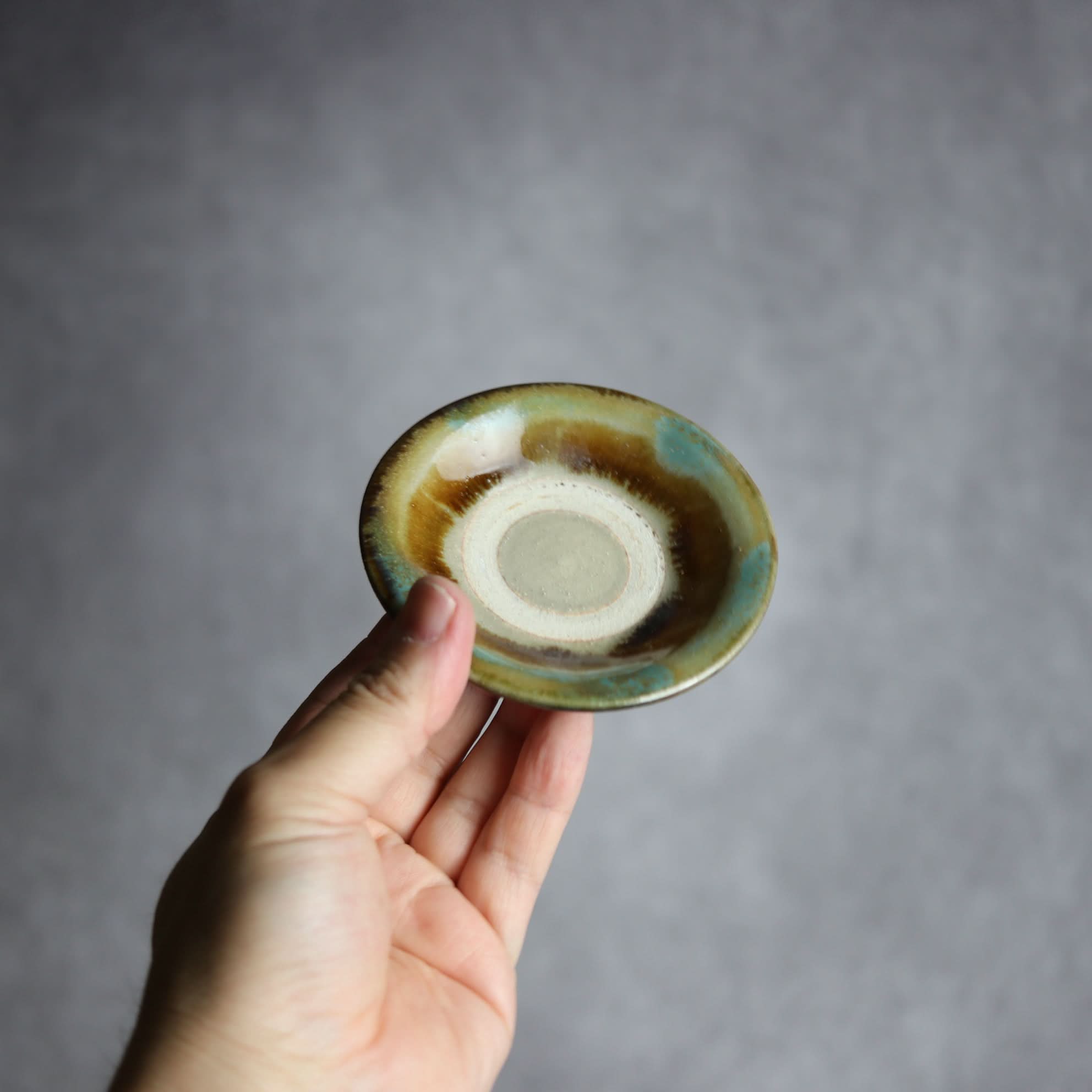 3寸皿2 三彩 掛釉 やちむん 陶器 北窯 松田米司工房 やちむん 陶器.