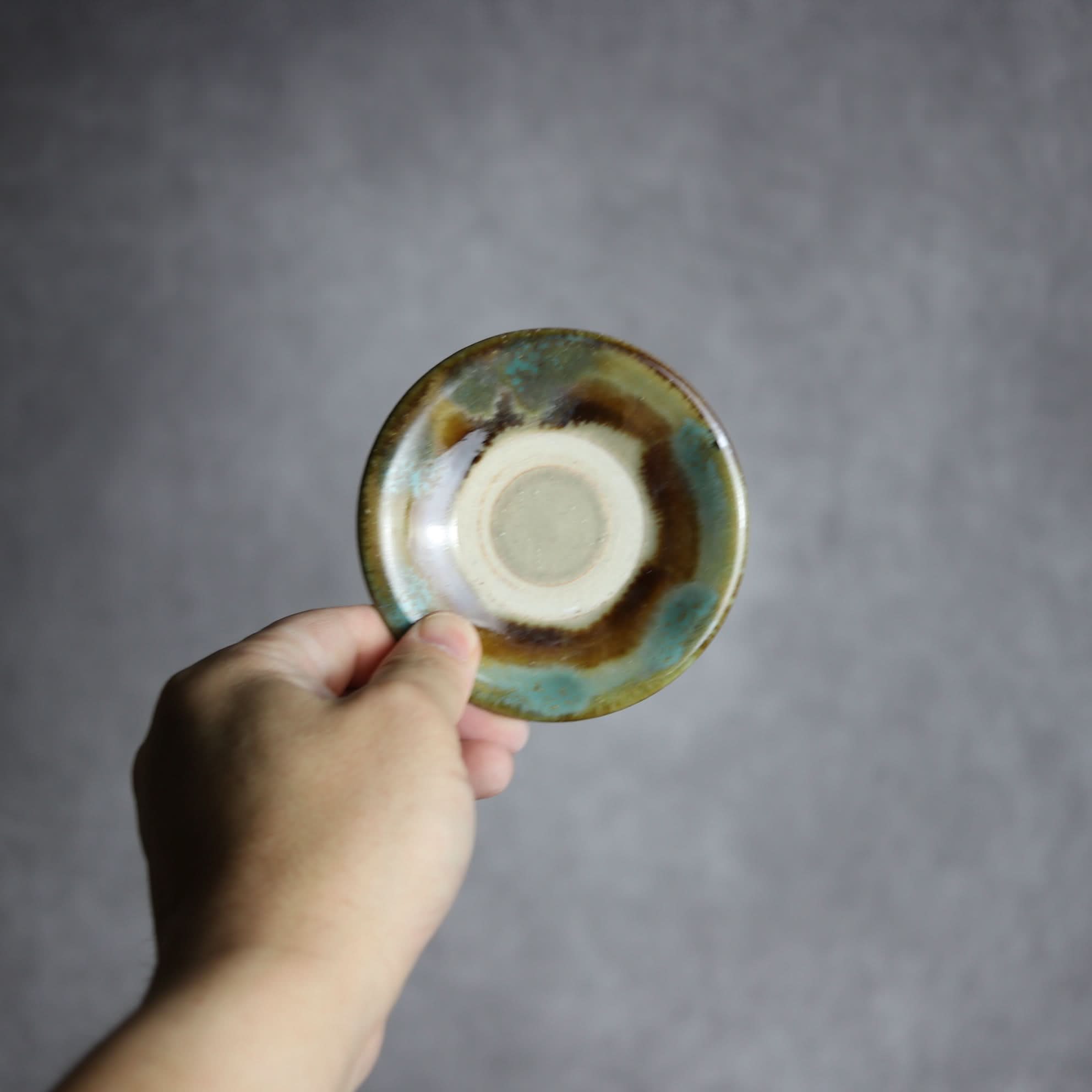 3寸皿3 三彩 掛釉 やちむん 陶器 北窯 松田米司工房 やちむん 陶器.