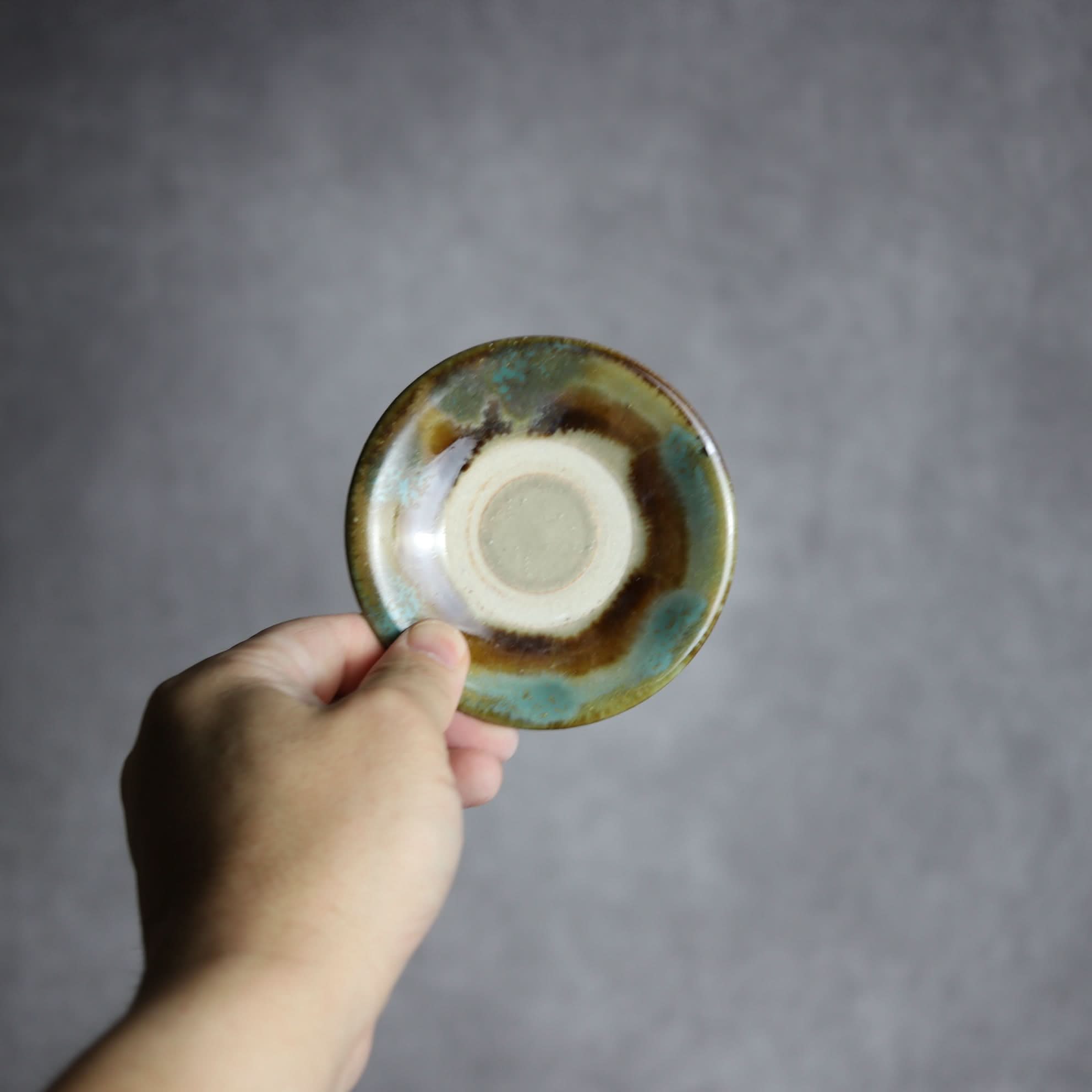 3寸皿3 三彩 掛釉 やちむん 陶器 北窯 松田米司工房 やちむん 陶器.