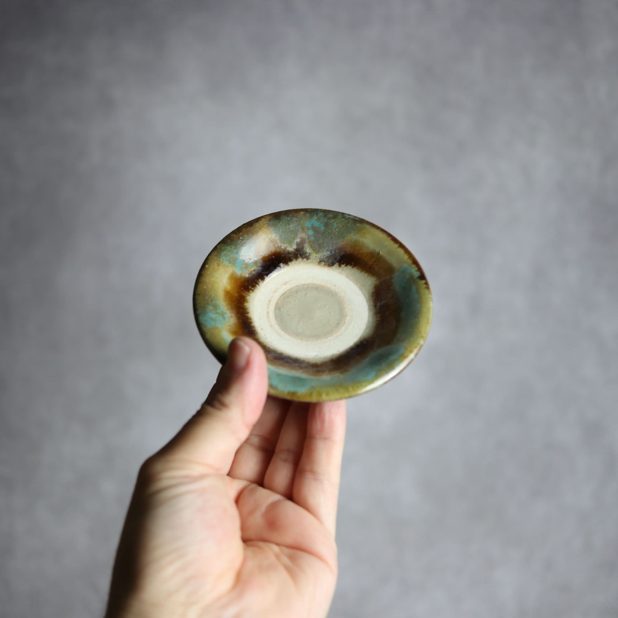 3寸皿3 三彩 掛釉 やちむん 陶器 北窯 松田米司工房 やちむん 陶器.