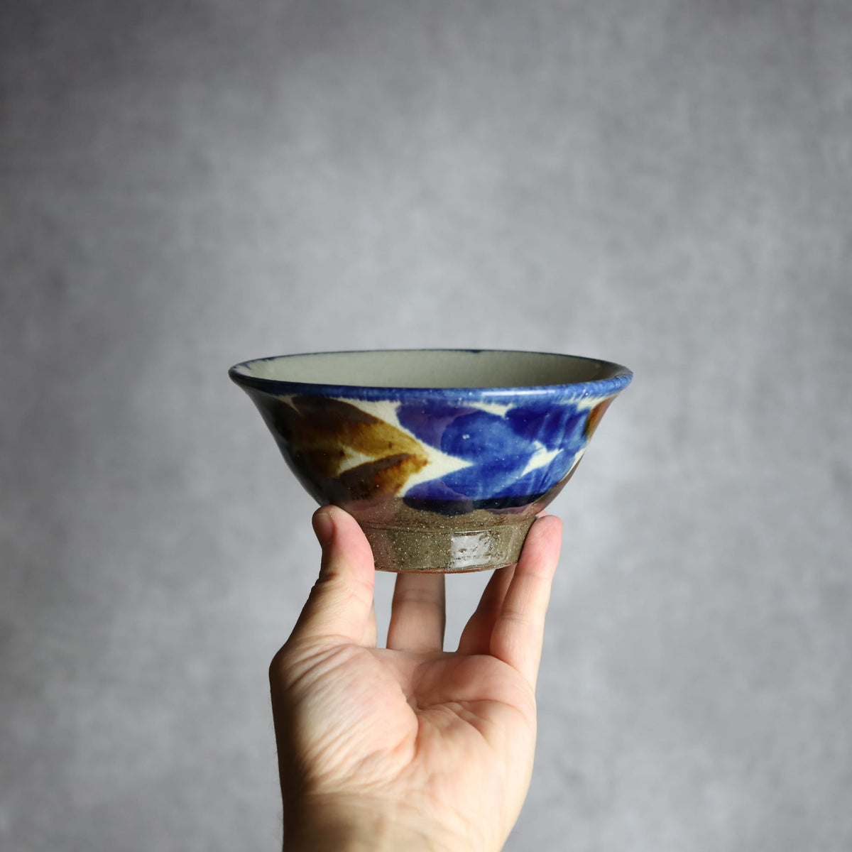 4.5寸マカイ1 飴 呉須釉 双葉 やちむん 陶器 漂窯