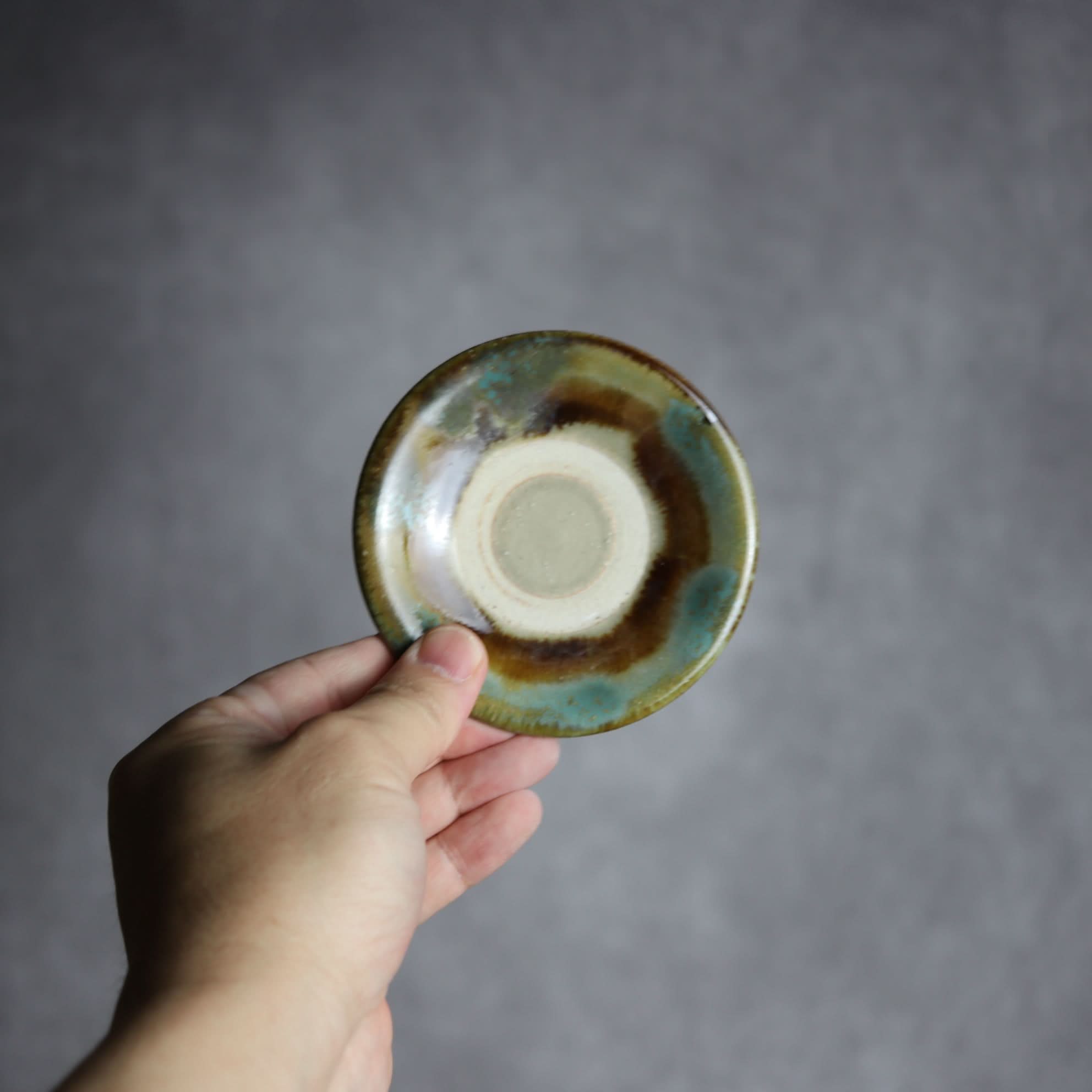 3寸皿3 三彩 掛釉 やちむん 陶器 北窯 松田米司工房 やちむん 陶器.